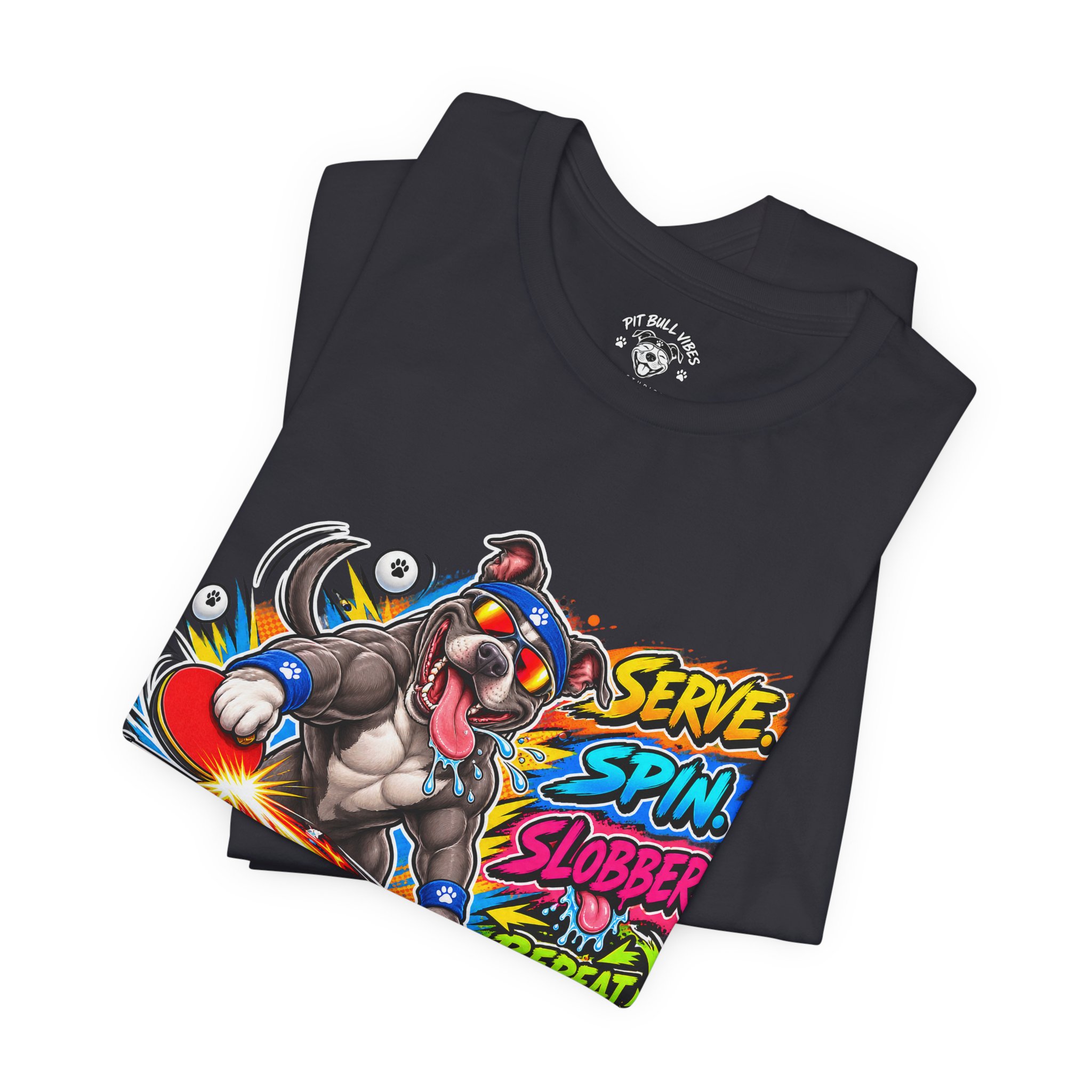 Pit Bull Ping Pong Tee — "Serve Spin Slobber Repeat" Table Tennis Shirt - Image 15