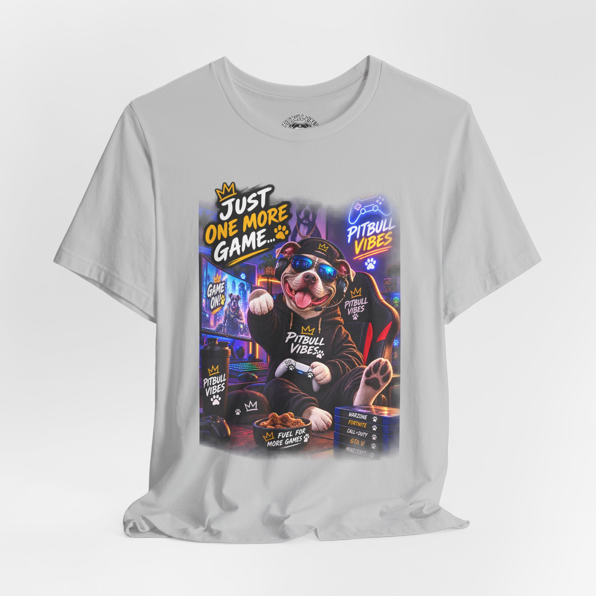 Pitbull Gamer Tee – "Just One More Game" Retro Arcade Dog T-Shirt - Image 12