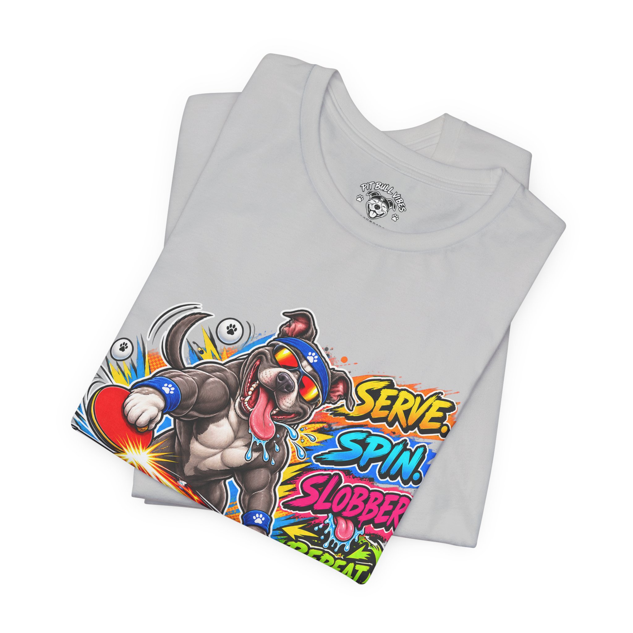 Pit Bull Ping Pong Tee — "Serve Spin Slobber Repeat" Table Tennis Shirt - Image 7