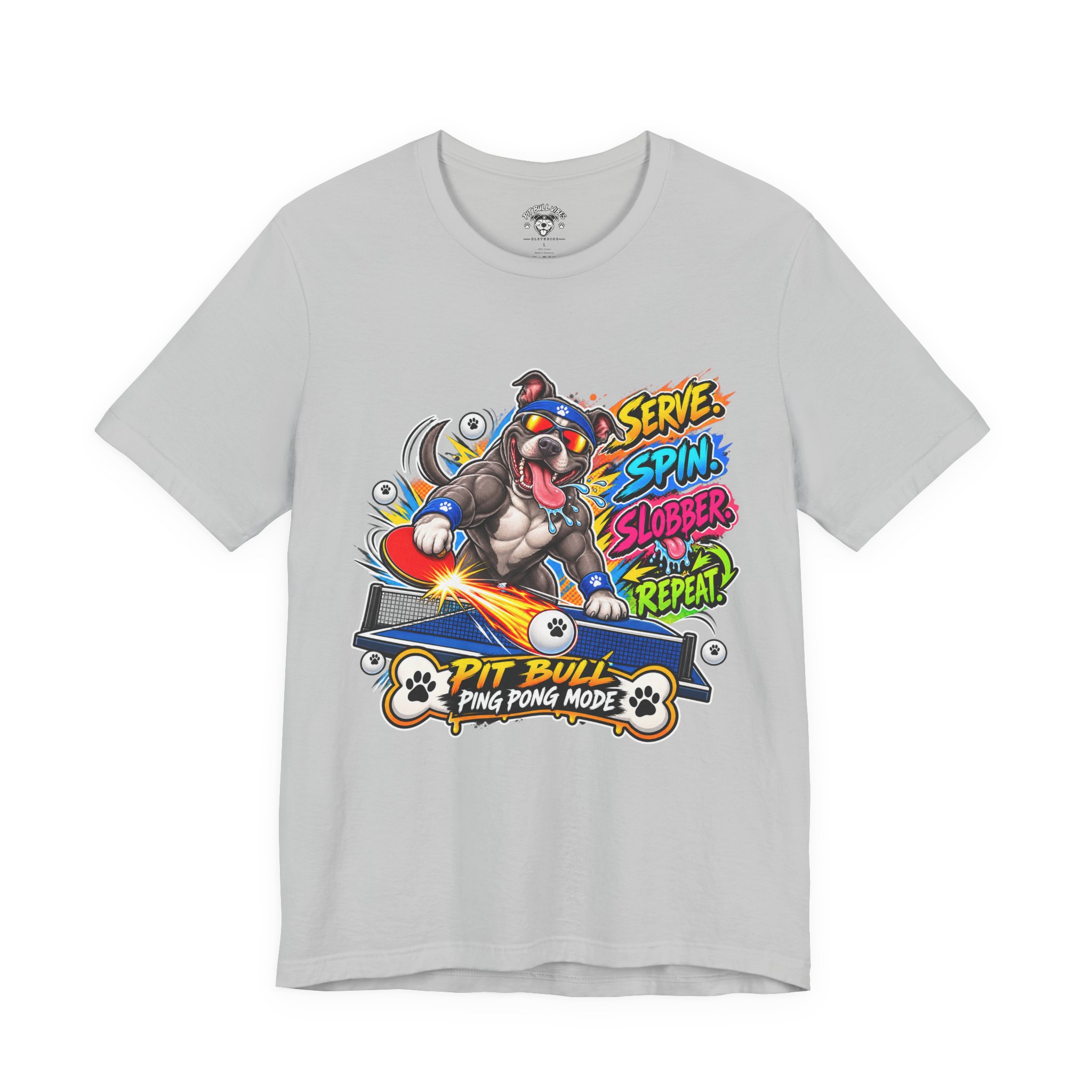 Pit Bull Ping Pong Tee — "Serve Spin Slobber Repeat" Table Tennis Shirt - Image 5