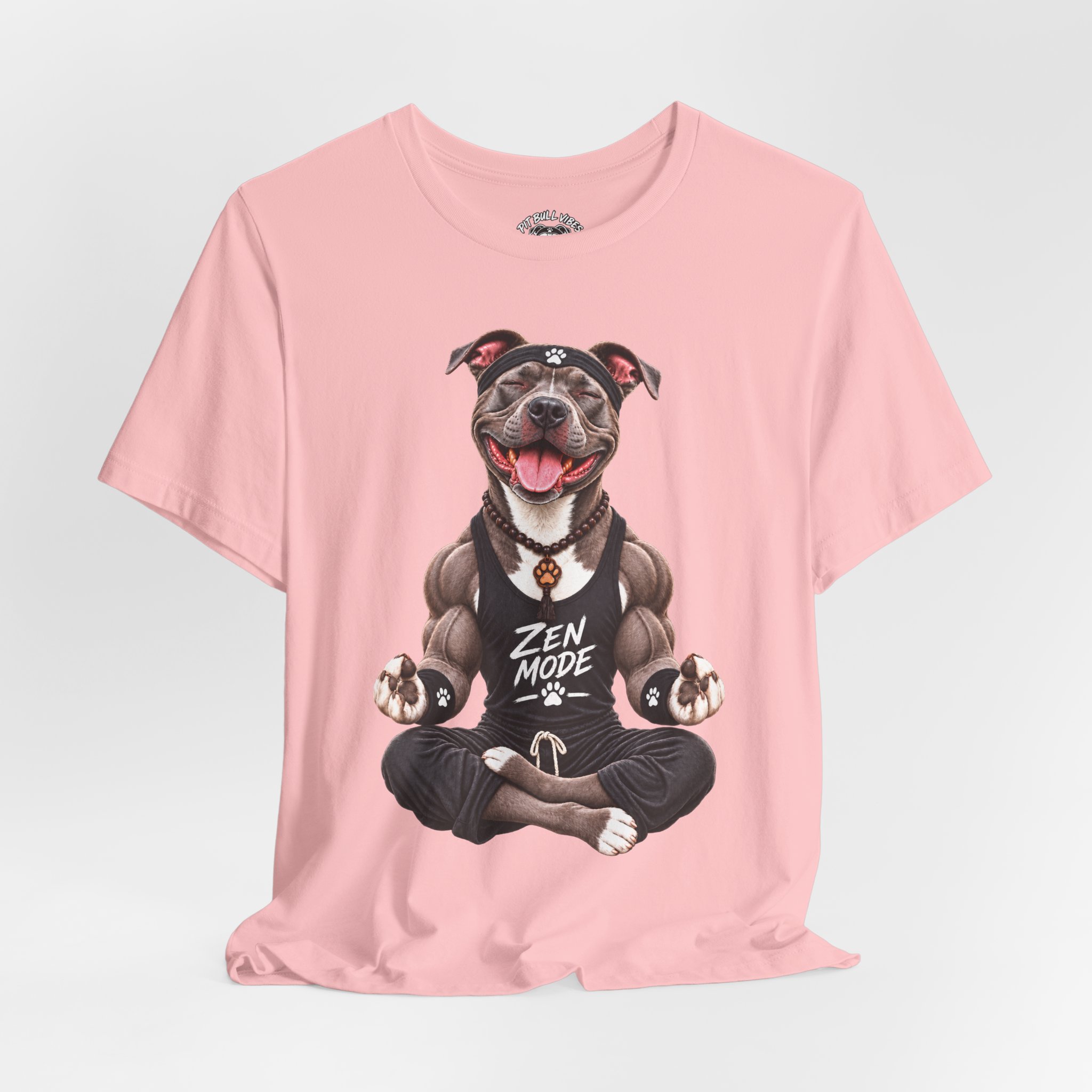 Zen Mode Pit Bull T-Shirt — Cute Meditation Dog Graphic Tee - Image 32