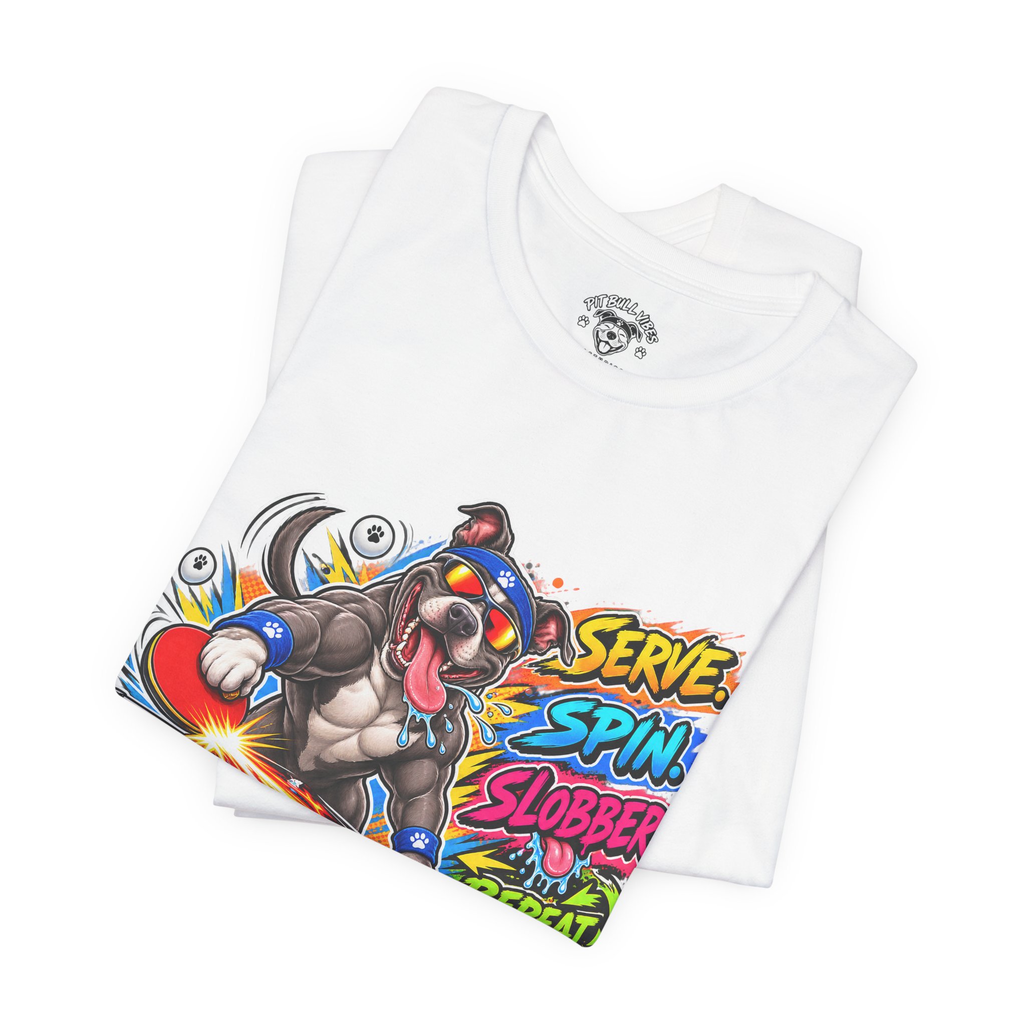Pit Bull Ping Pong Tee — "Serve Spin Slobber Repeat" Table Tennis Shirt - Image 3