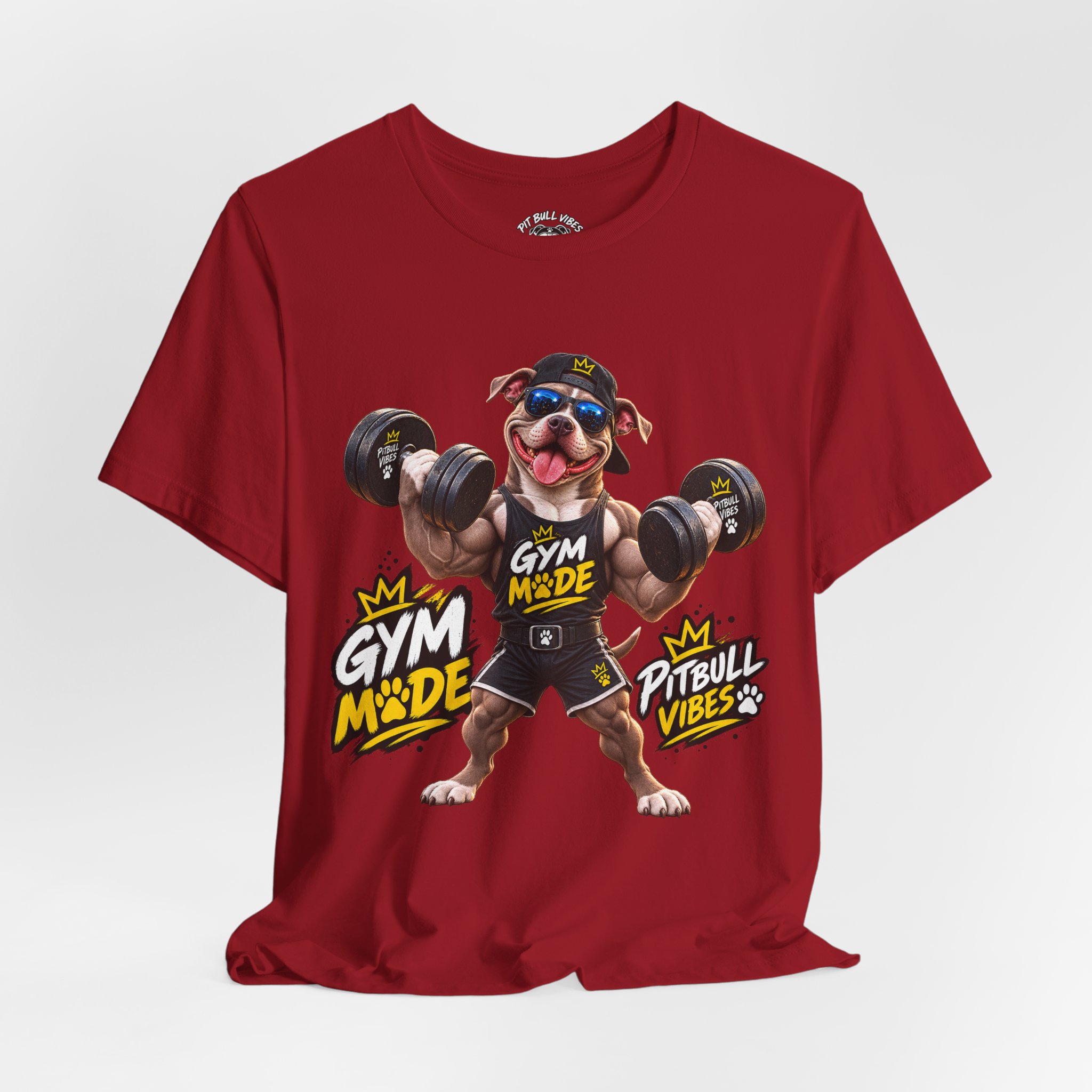 Pitbull Gym Tee — "Gym Made" Fitness Dog Shirt - Image 36