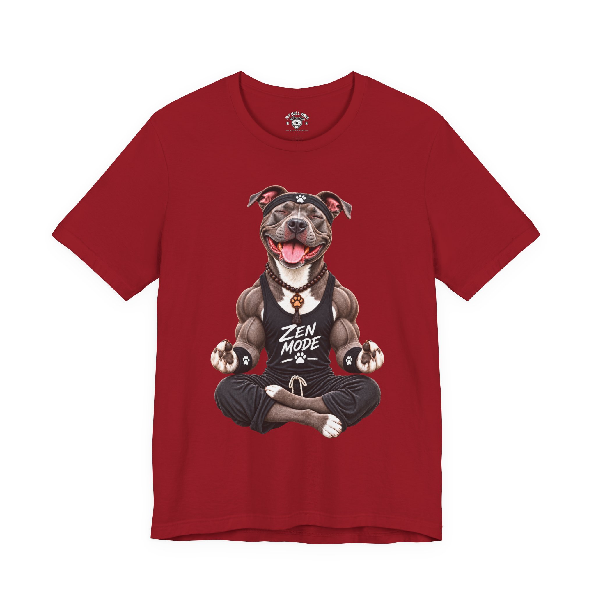 Zen Mode Pit Bull T-Shirt — Cute Meditation Dog Graphic Tee - Image 33