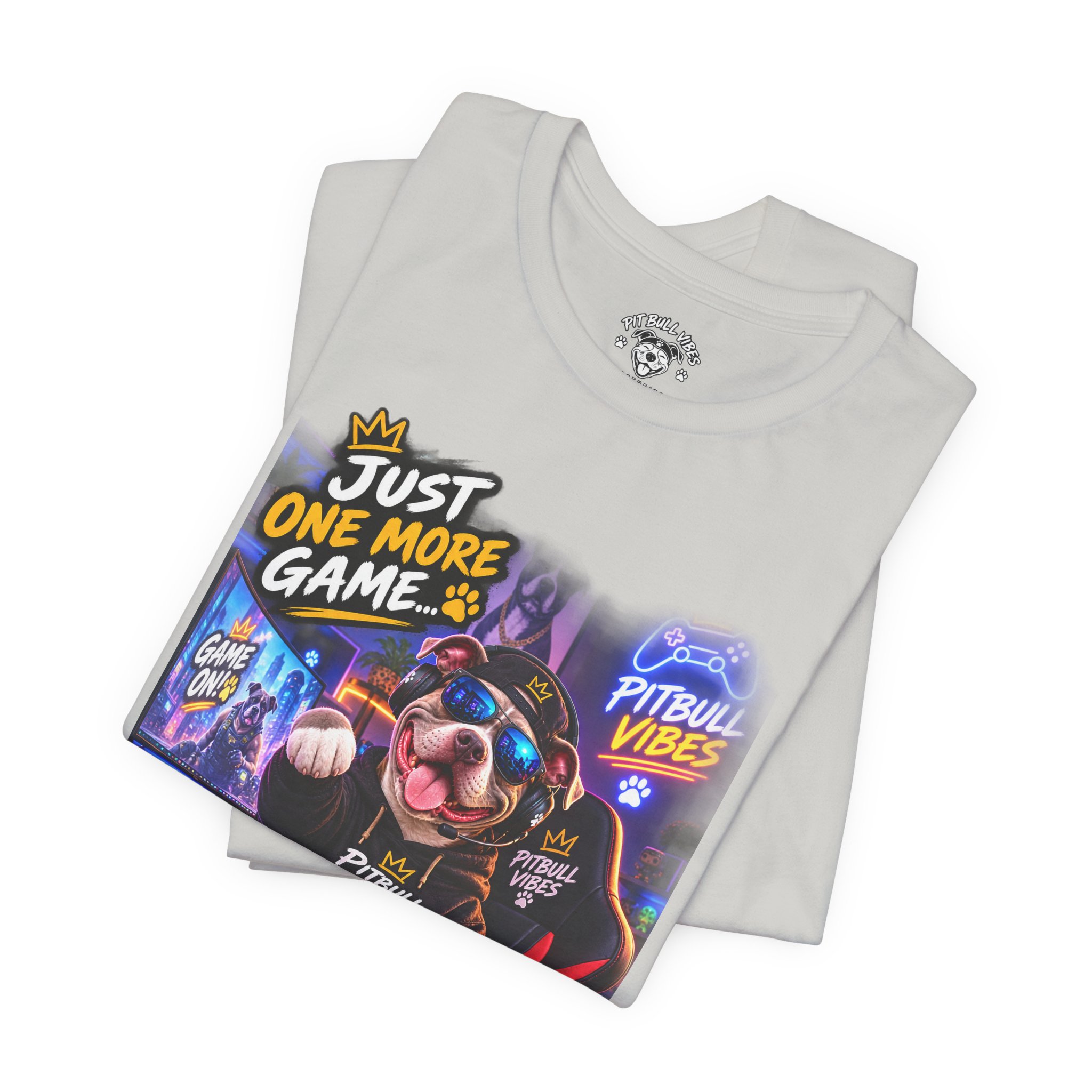 Pitbull Gamer Tee – "Just One More Game" Retro Arcade Dog T-Shirt - Image 15
