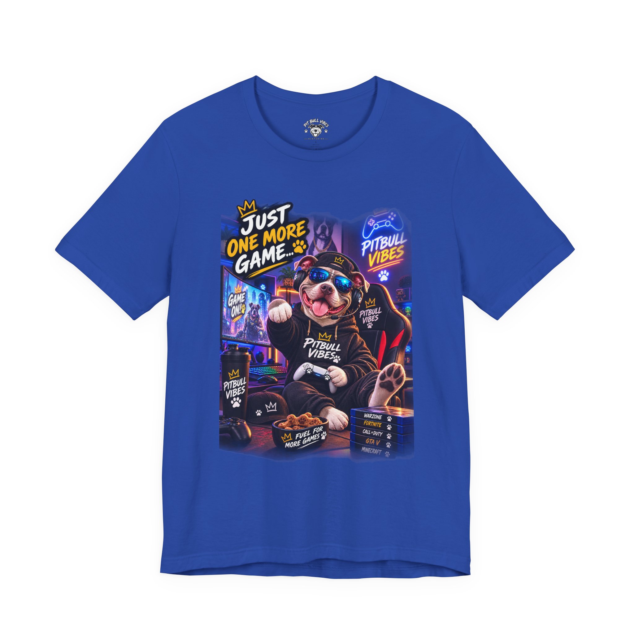 Pitbull Gamer Tee – "Just One More Game" Retro Arcade Dog T-Shirt - Image 17