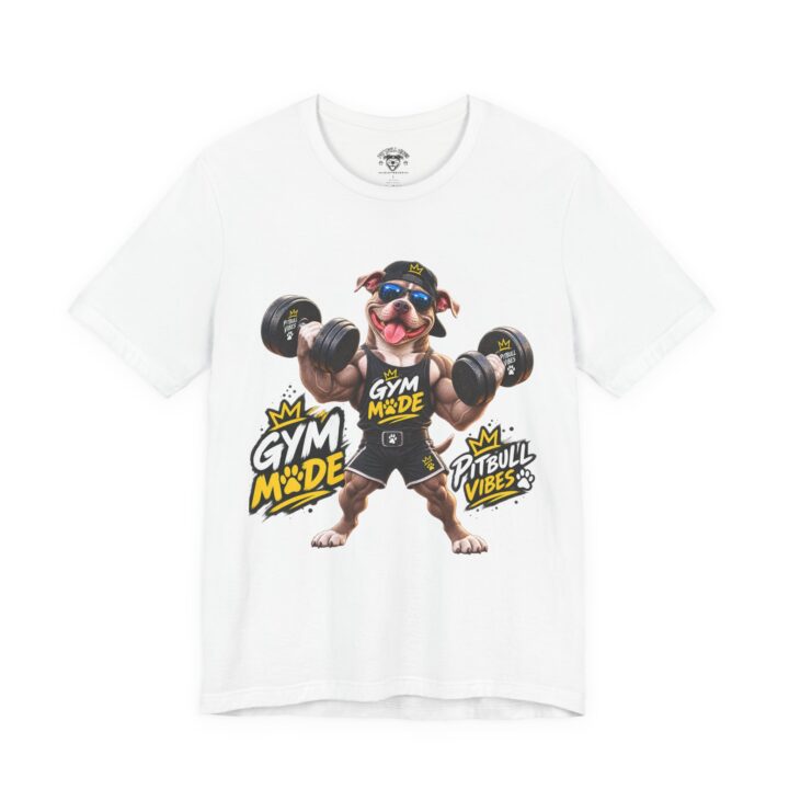 Pitbull Gym Tee — "Gym Made" Fitness Dog Shirt