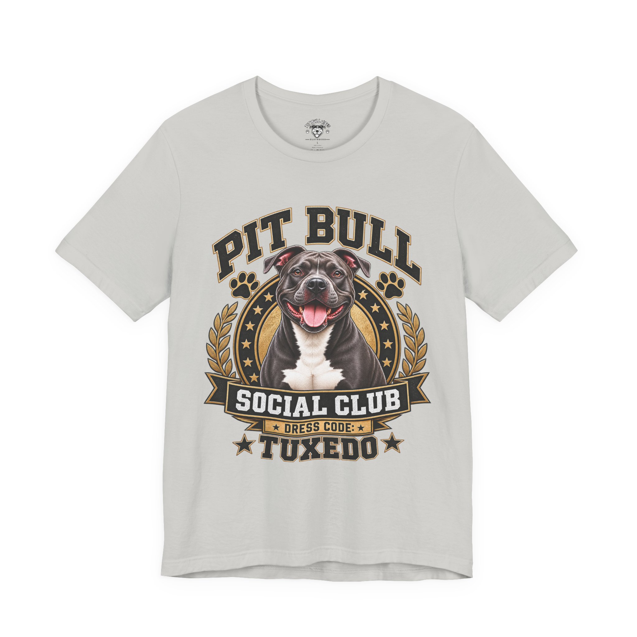 Pit Bull Social Club T-Shirt — Tuxedo Pitbull Graphic Tee - Image 9