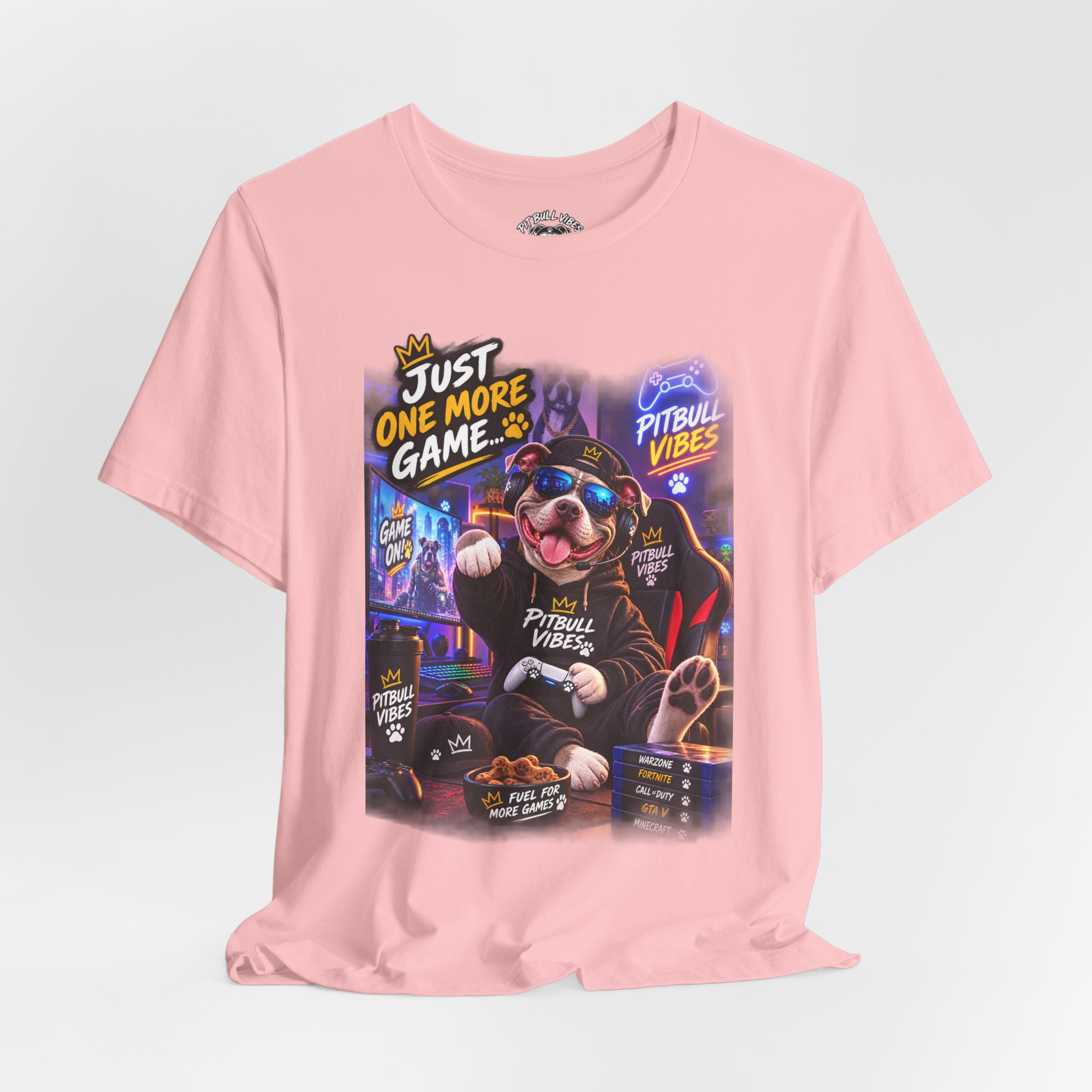 Pitbull Gamer Tee – "Just One More Game" Retro Arcade Dog T-Shirt - Image 32