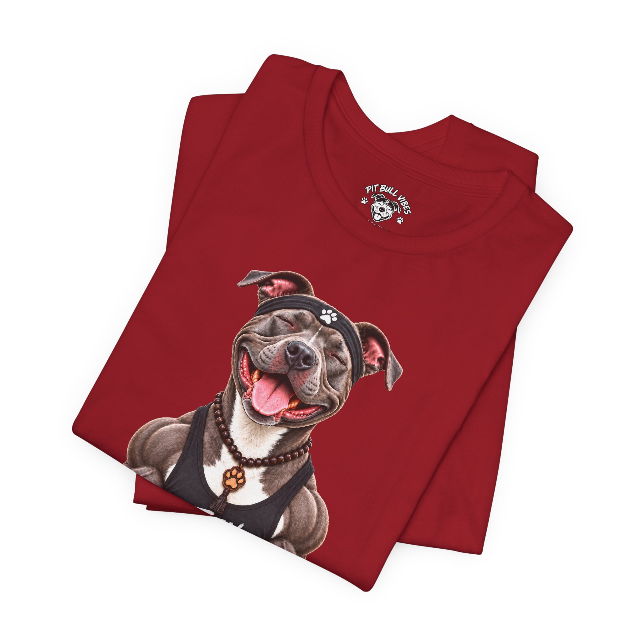 Zen Mode Pit Bull T-Shirt — Cute Meditation Dog Graphic Tee - Image 35