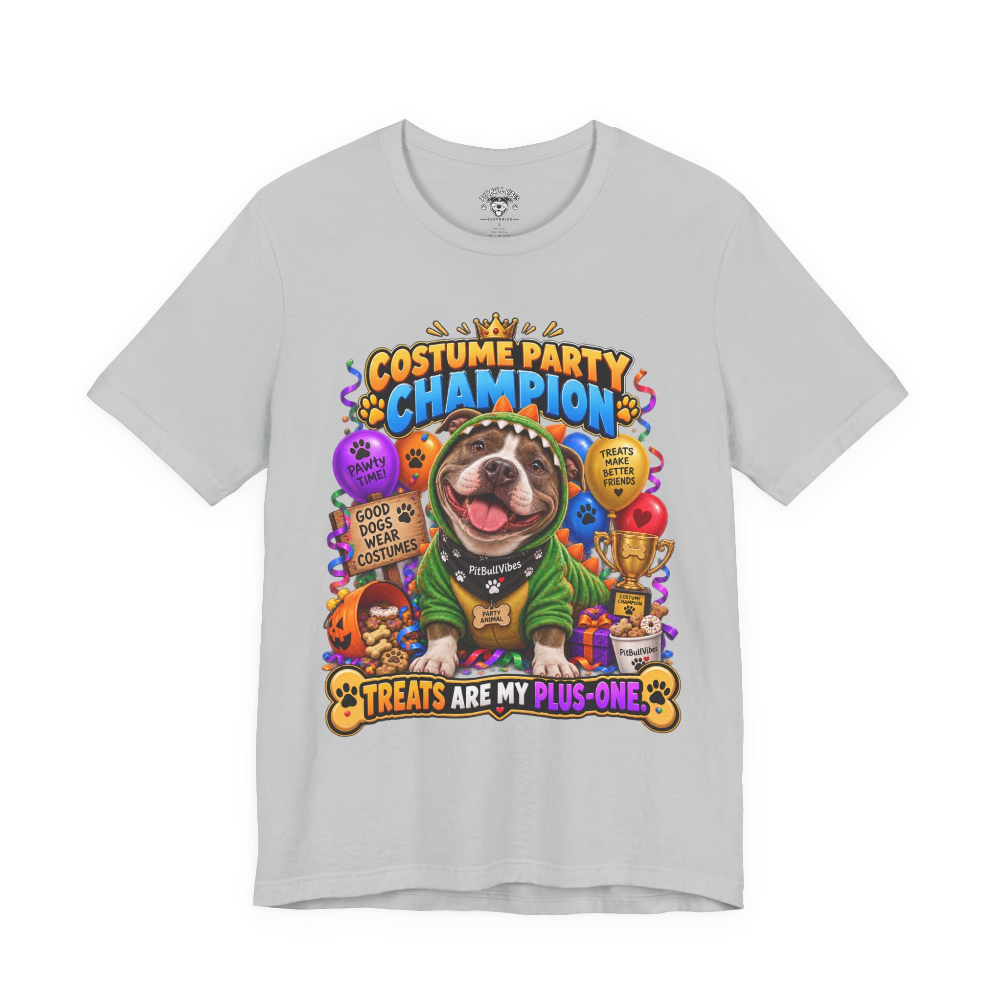 Costume Party Champion Dog T-Shirt — "Treats Are My Plus-One" - Image 9