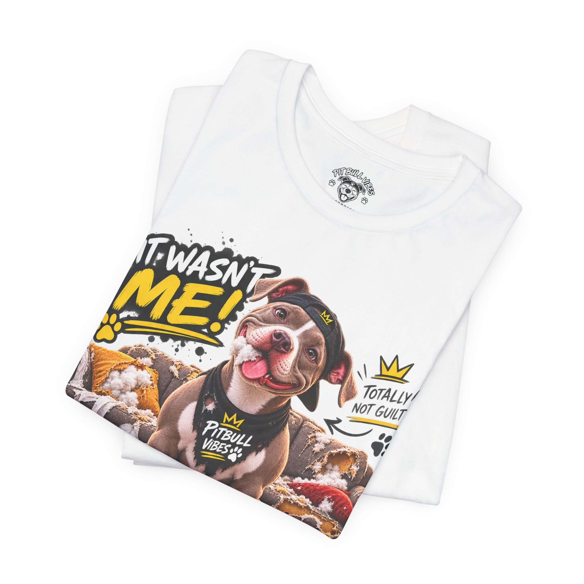 Pitbull Vibes T-Shirt – "It Wasn't Me" Cute Puppy Graphic Tee - Image 7