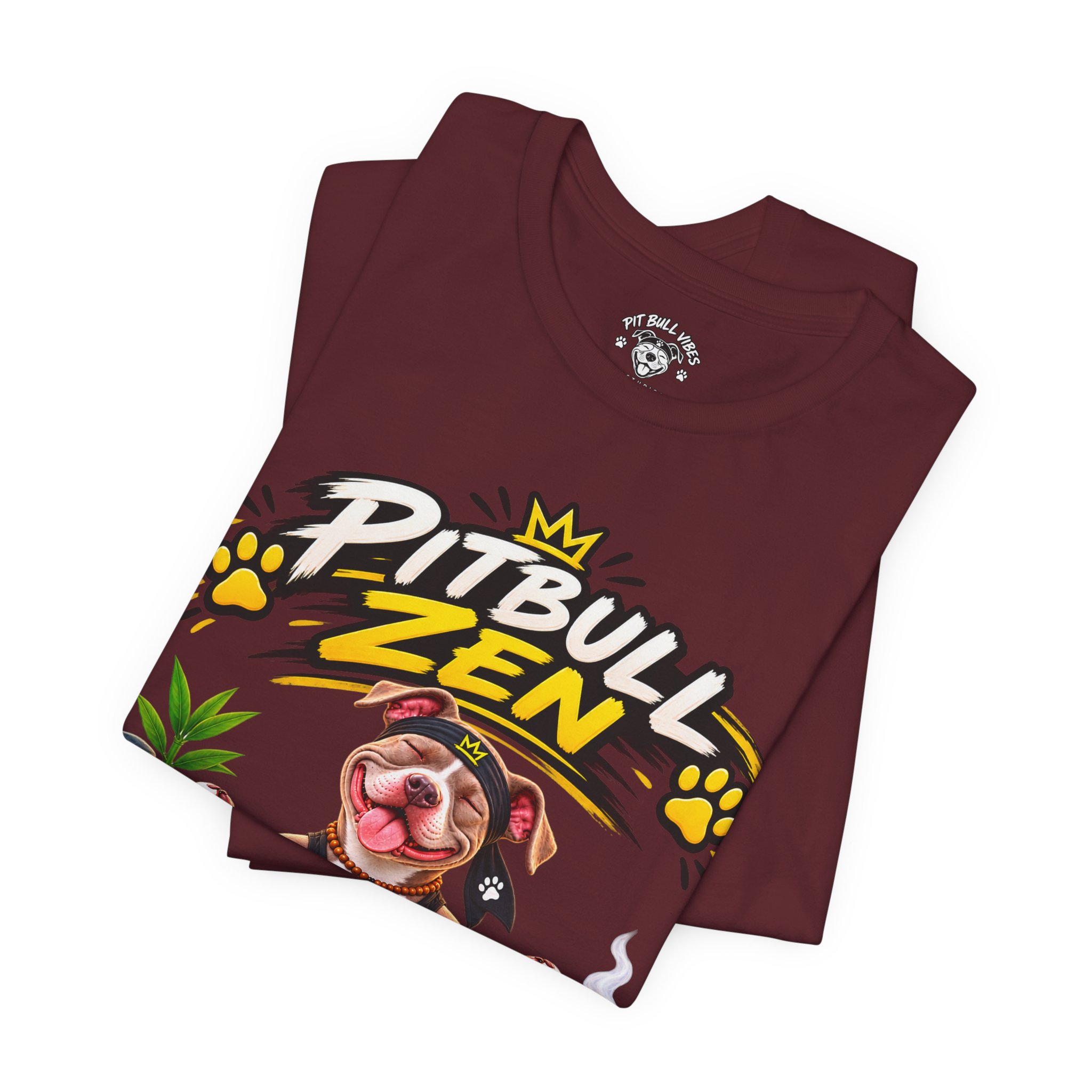 Pitbull Zen T-Shirt - Cute Meditating Pitbull Graphic Tee - Image 27