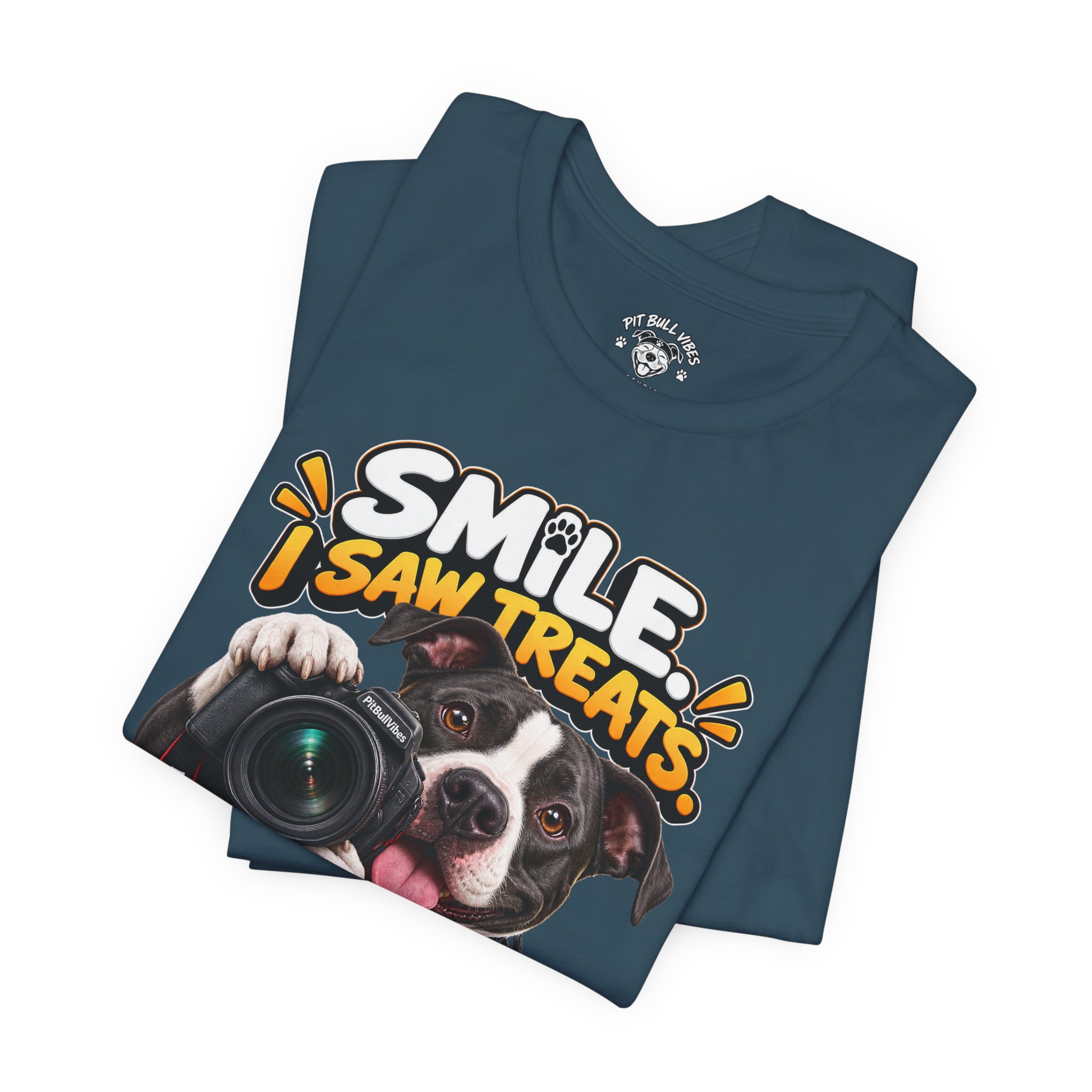 Smile, I Saw Treats! Dog Camera T-Shirt - Image 23