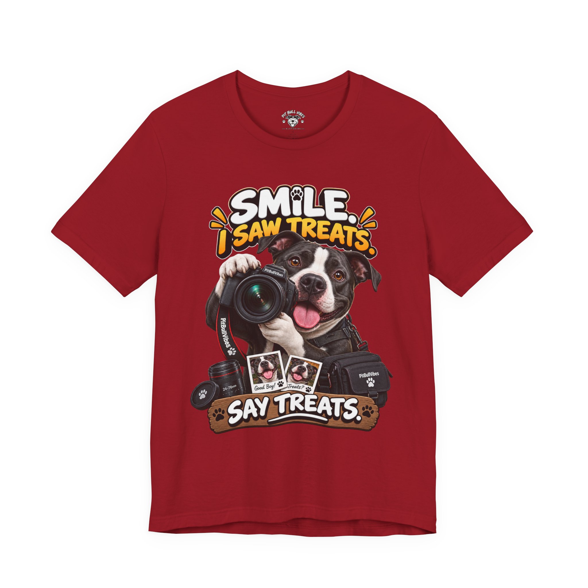 Smile, I Saw Treats! Dog Camera T-Shirt - Image 37