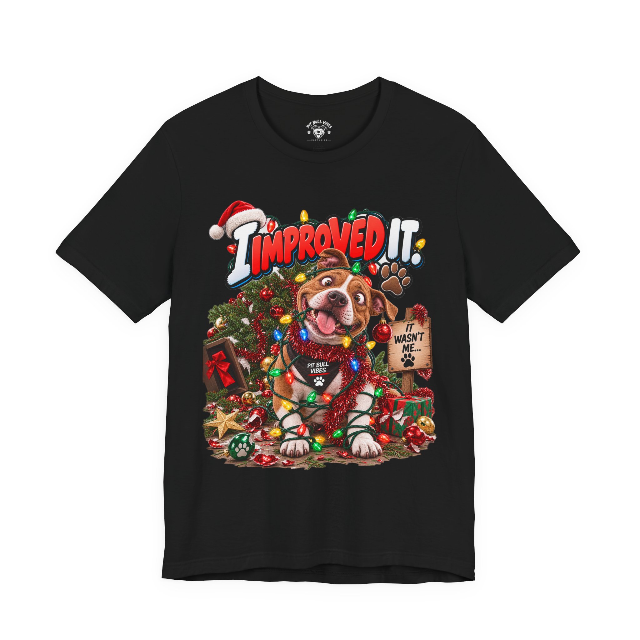 Christmas Dog T‑Shirt – "I Improved It" Funny Holiday Pet Tee - Image 13