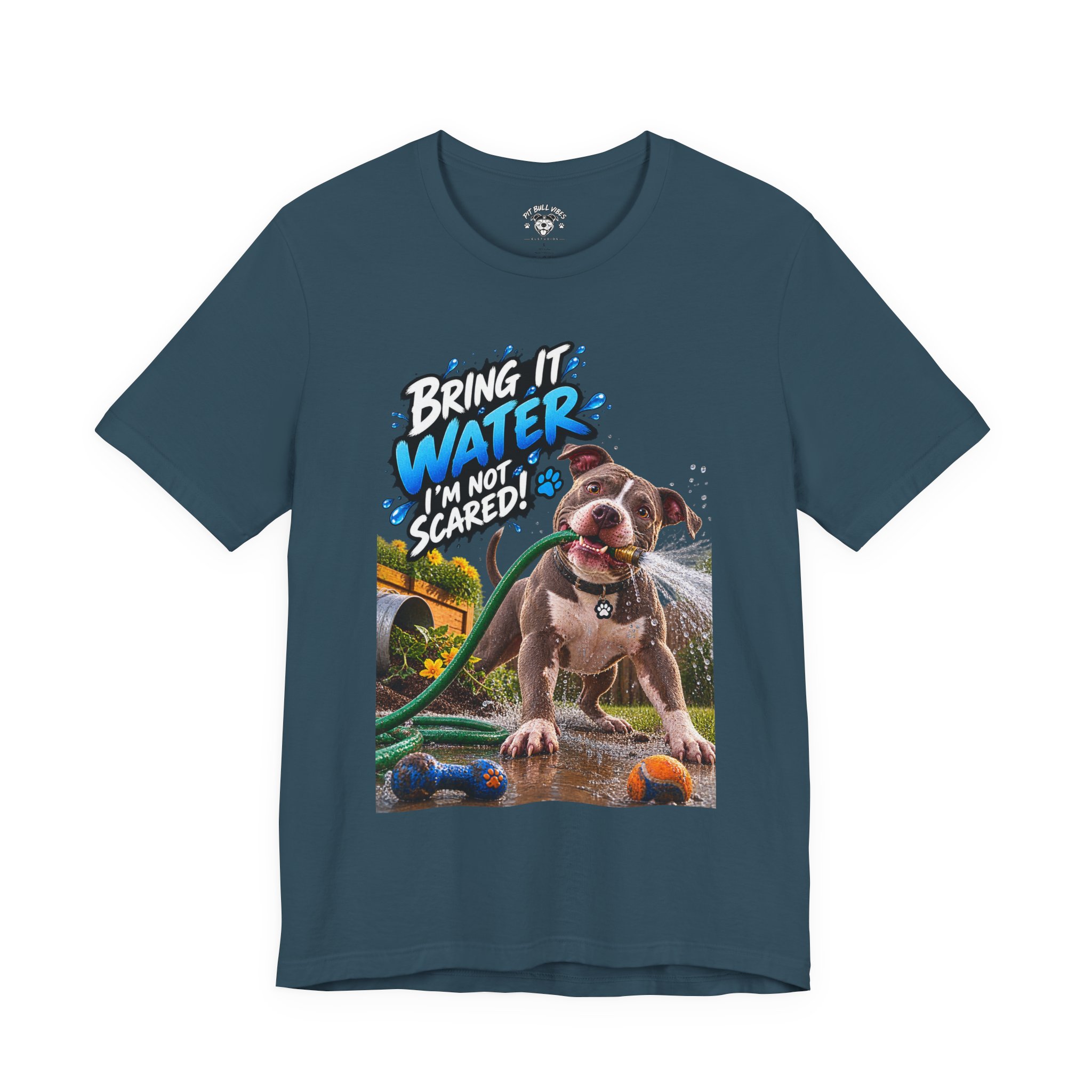 Bring It, Water! Dog Graphic Tee — "Bring It: Water I'm Not Scared" Shirt - Image 25