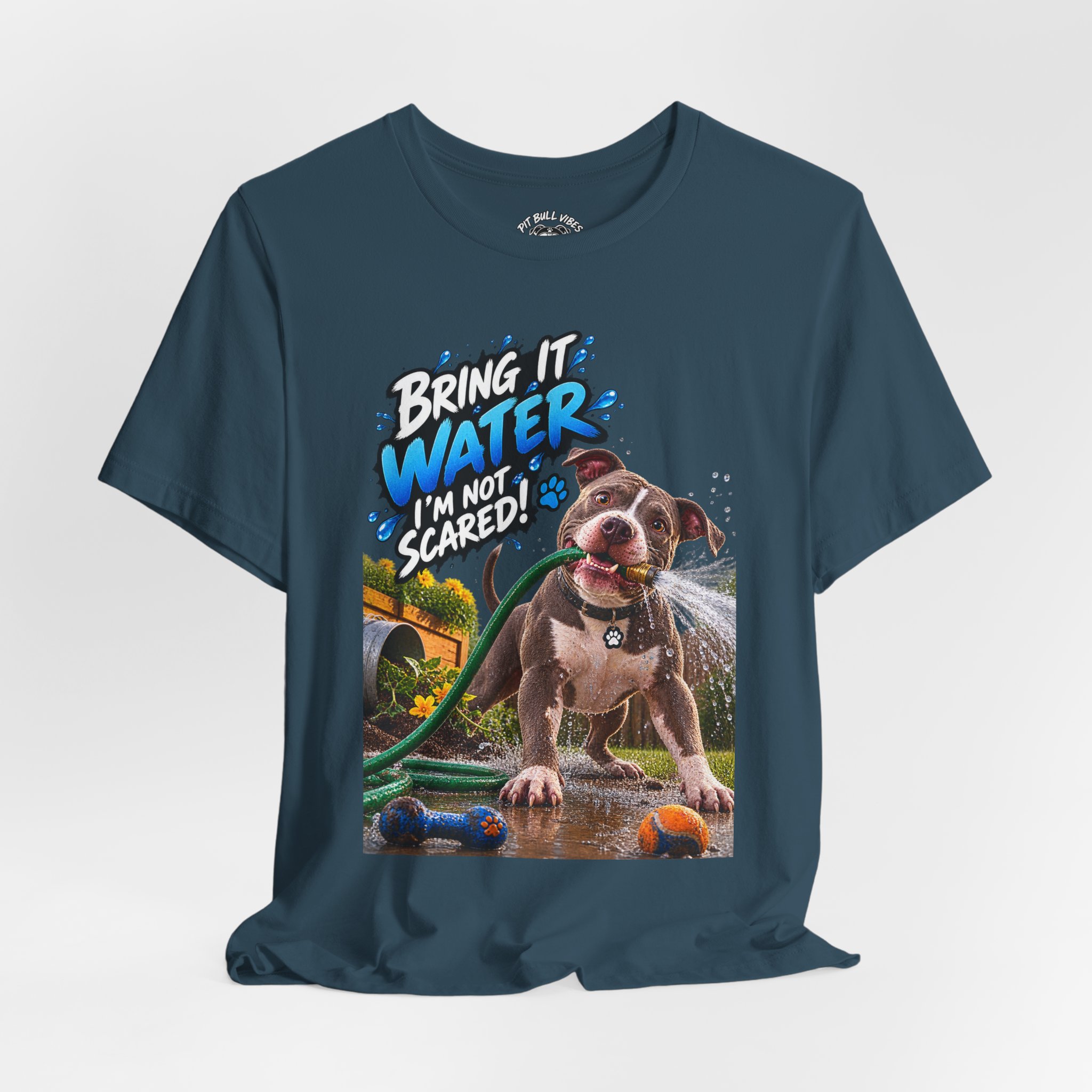 Bring It, Water! Dog Graphic Tee — "Bring It: Water I'm Not Scared" Shirt - Image 28