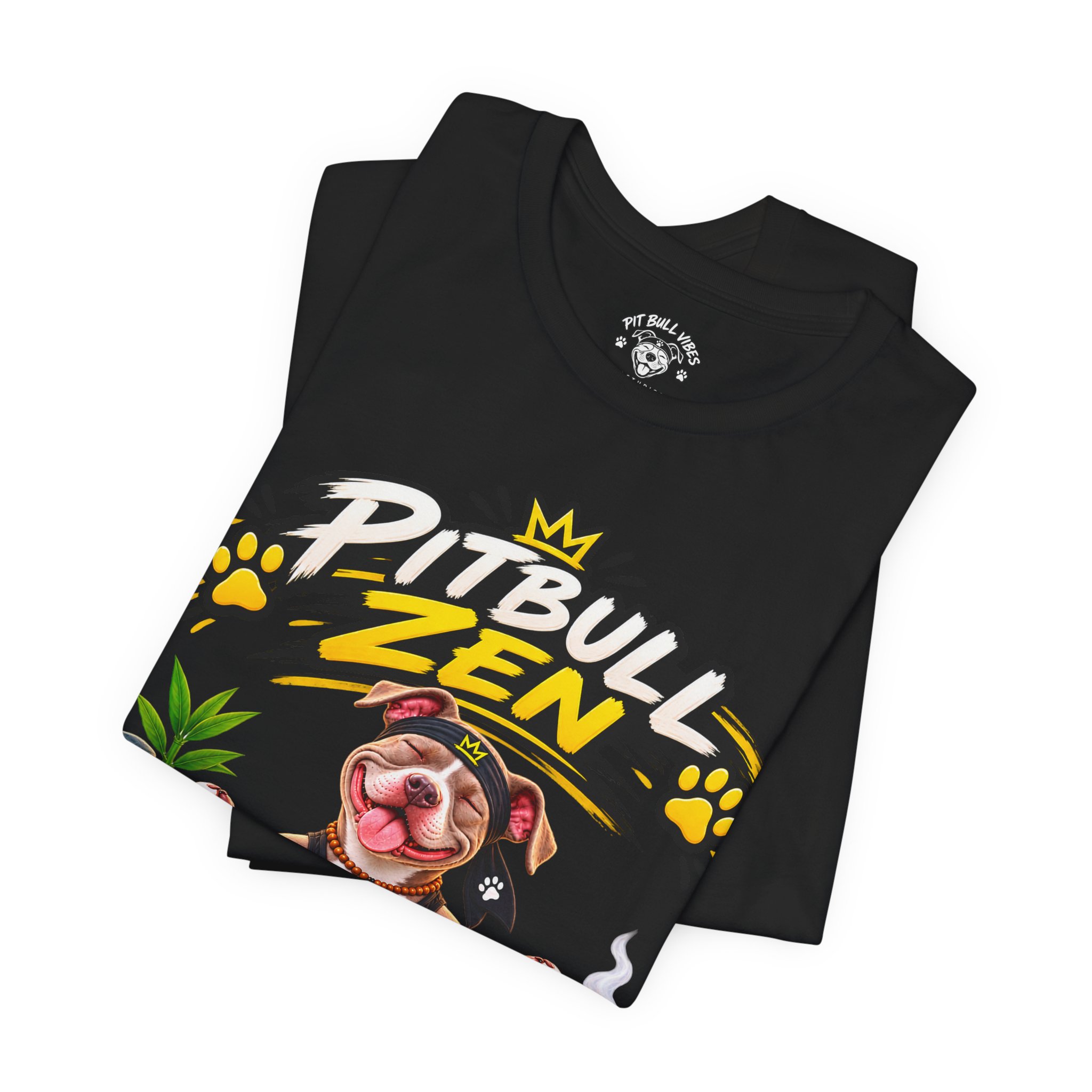 Pitbull Zen T-Shirt - Cute Meditating Pitbull Graphic Tee - Image 11