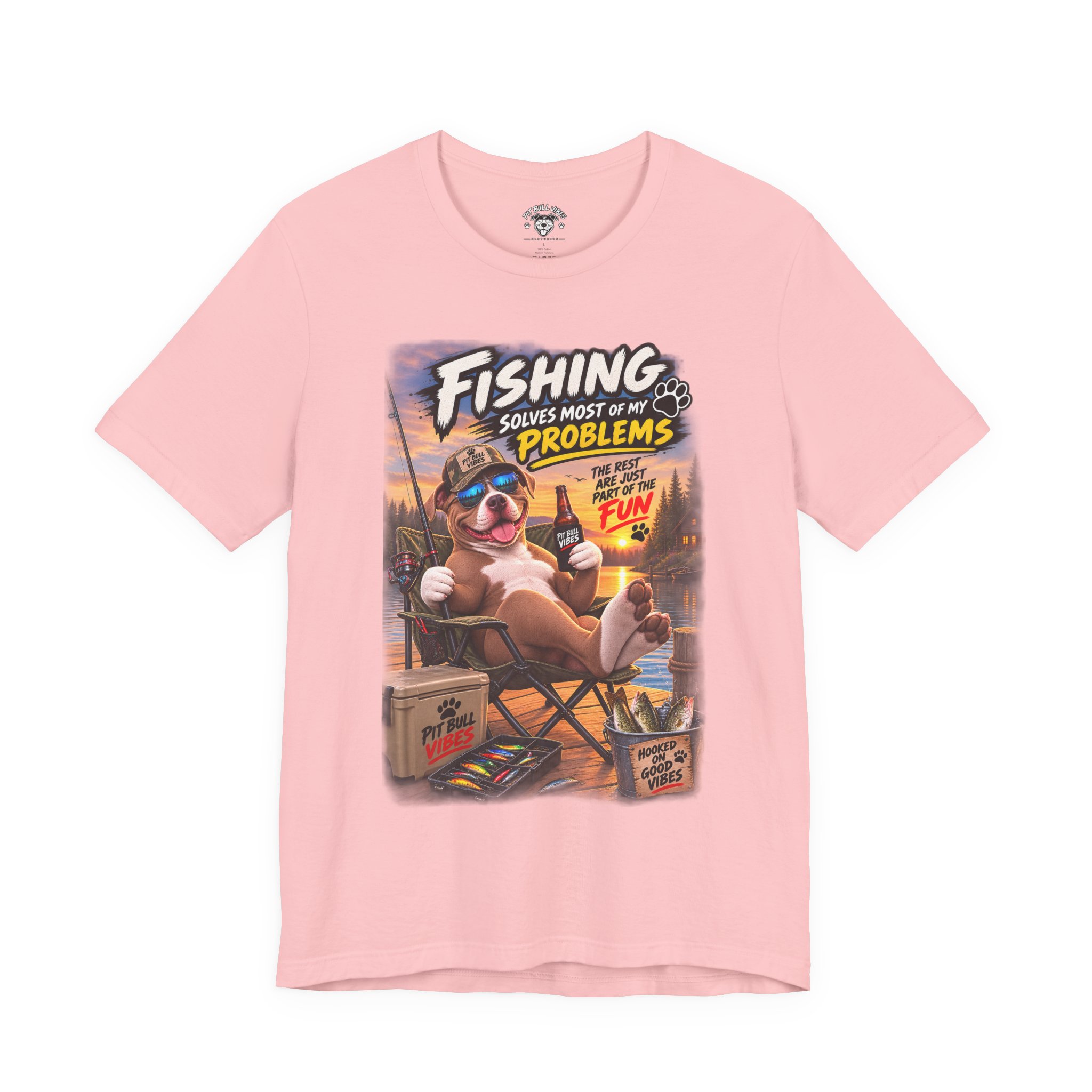 Fishing Solves Most of My Problems T-Shirt — Funny Fishing Graphic Tee - Image 10