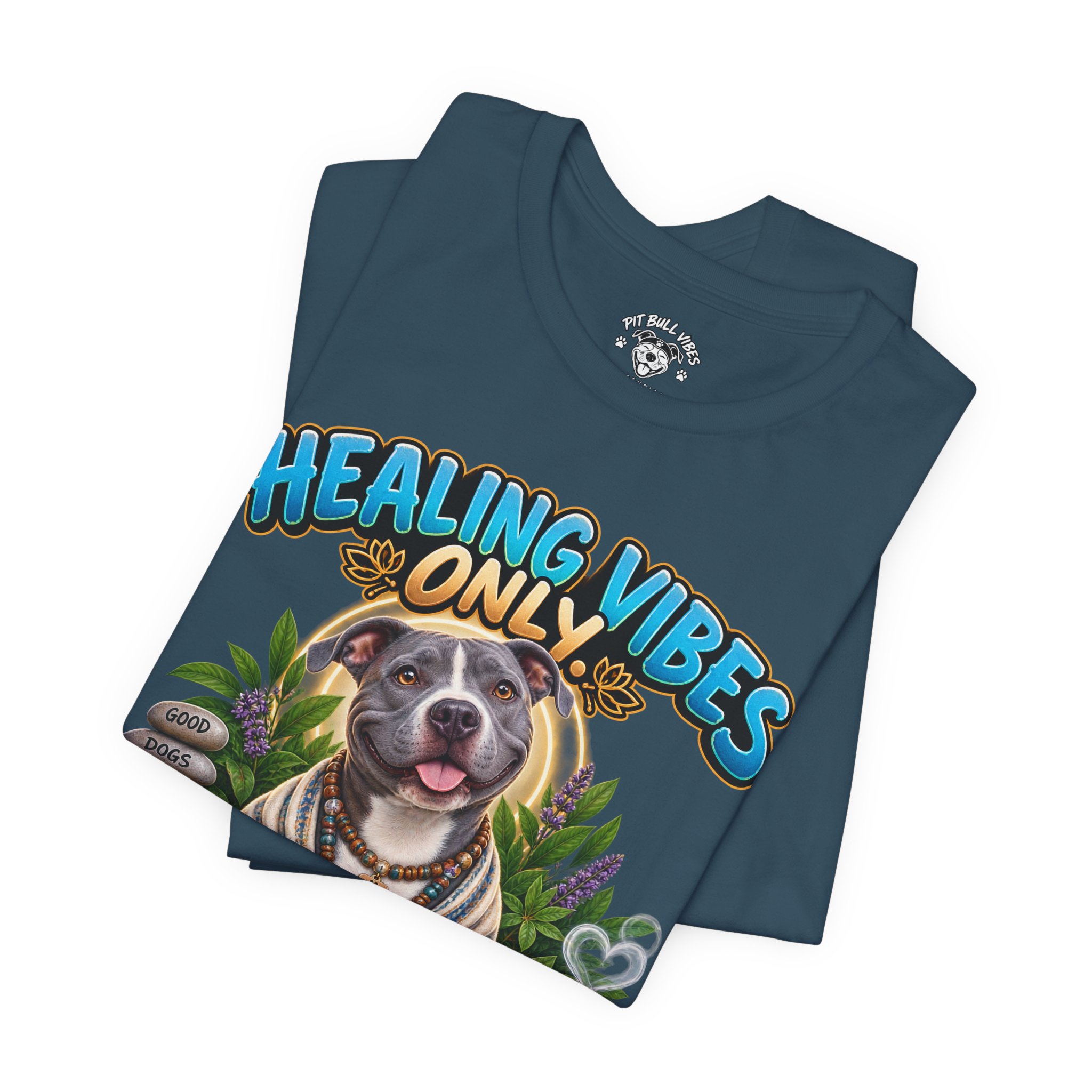 Healing Vibes Only Tee — "Negative Energy Out, Treats In" Dog Graphic T‑Shirt - Image 23
