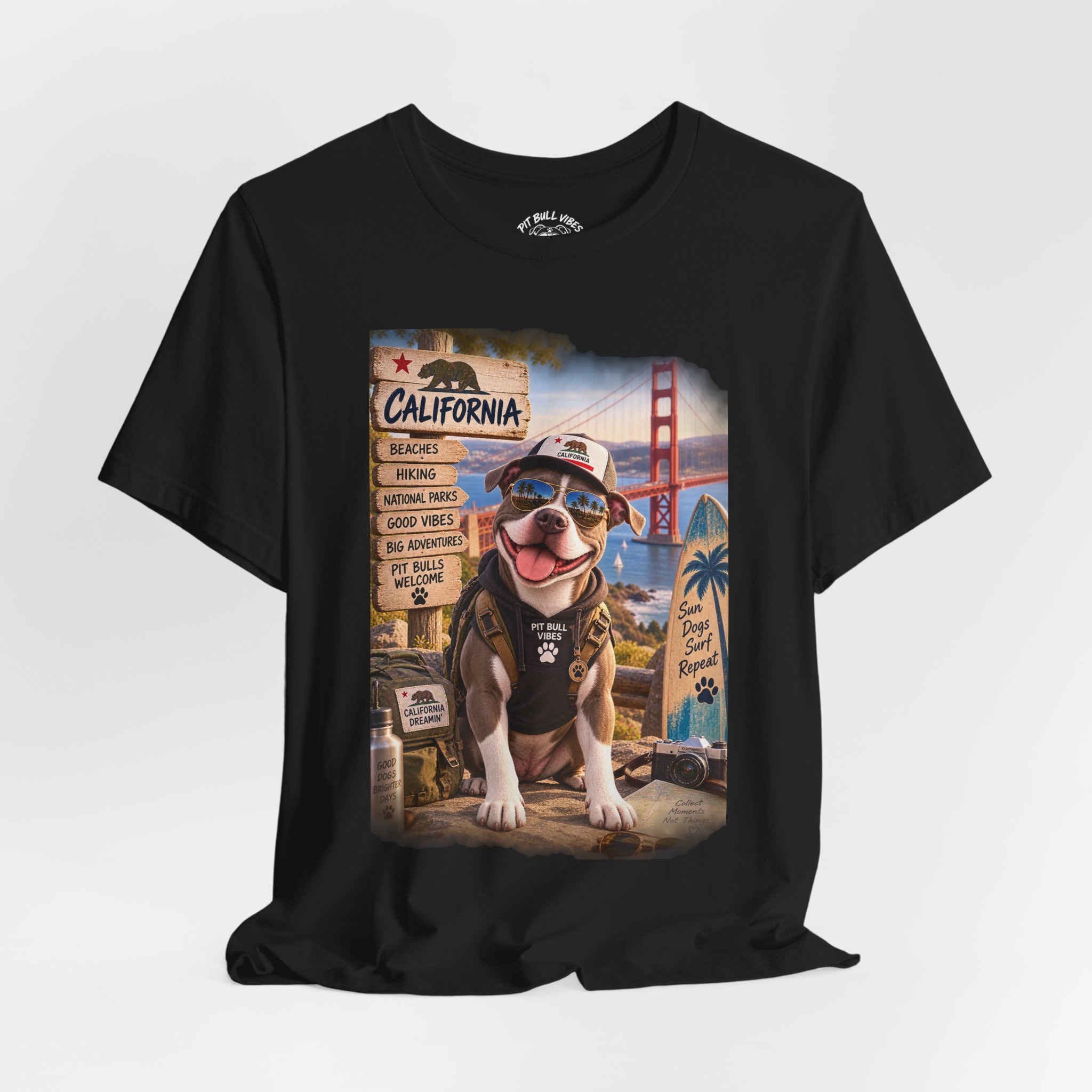 California Pup Graphic Tee — Cute Dog Golden Gate Souvenir T-Shirt - Image 16