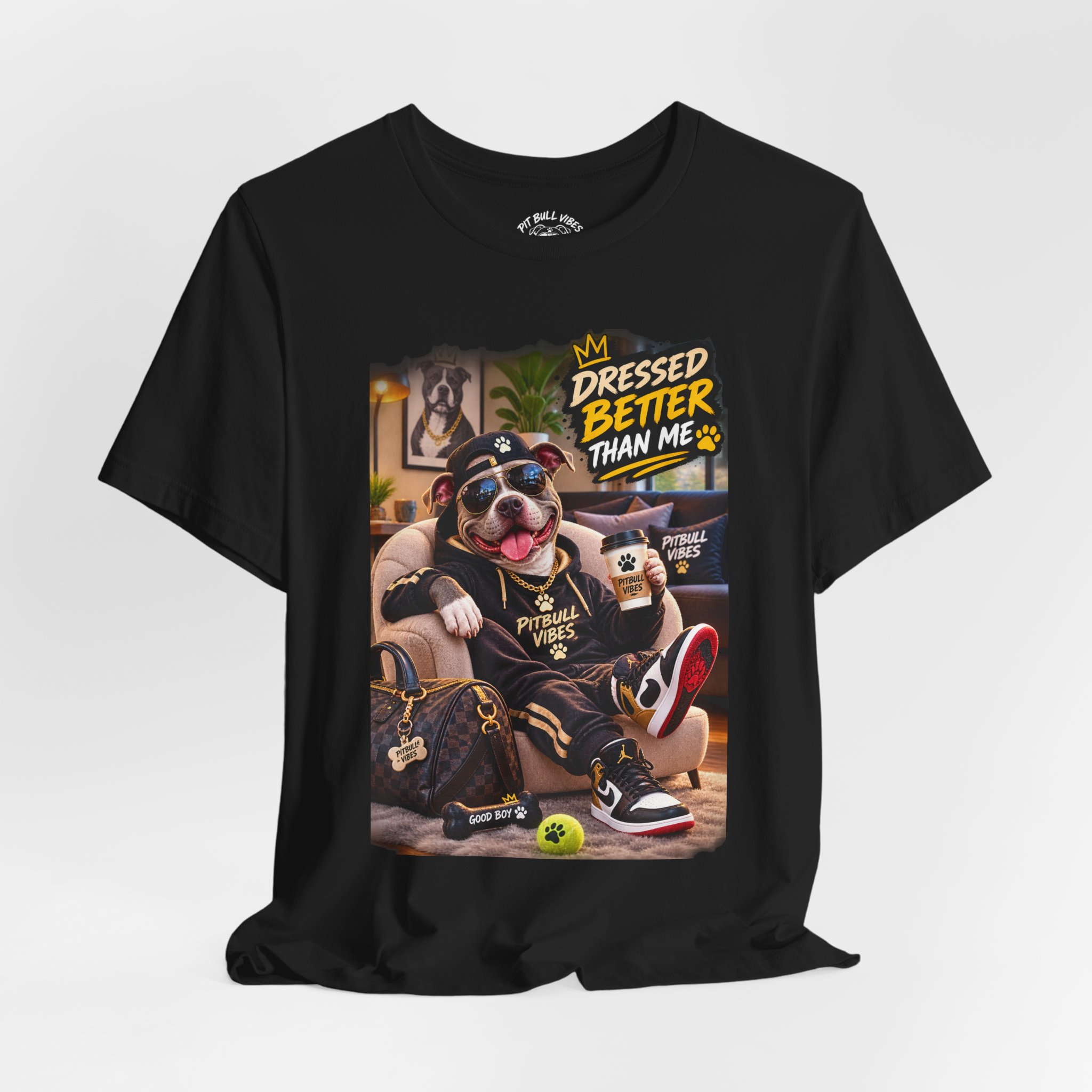 Graphic Tee - "Dressed Better Than Me" Stylish Pug Design