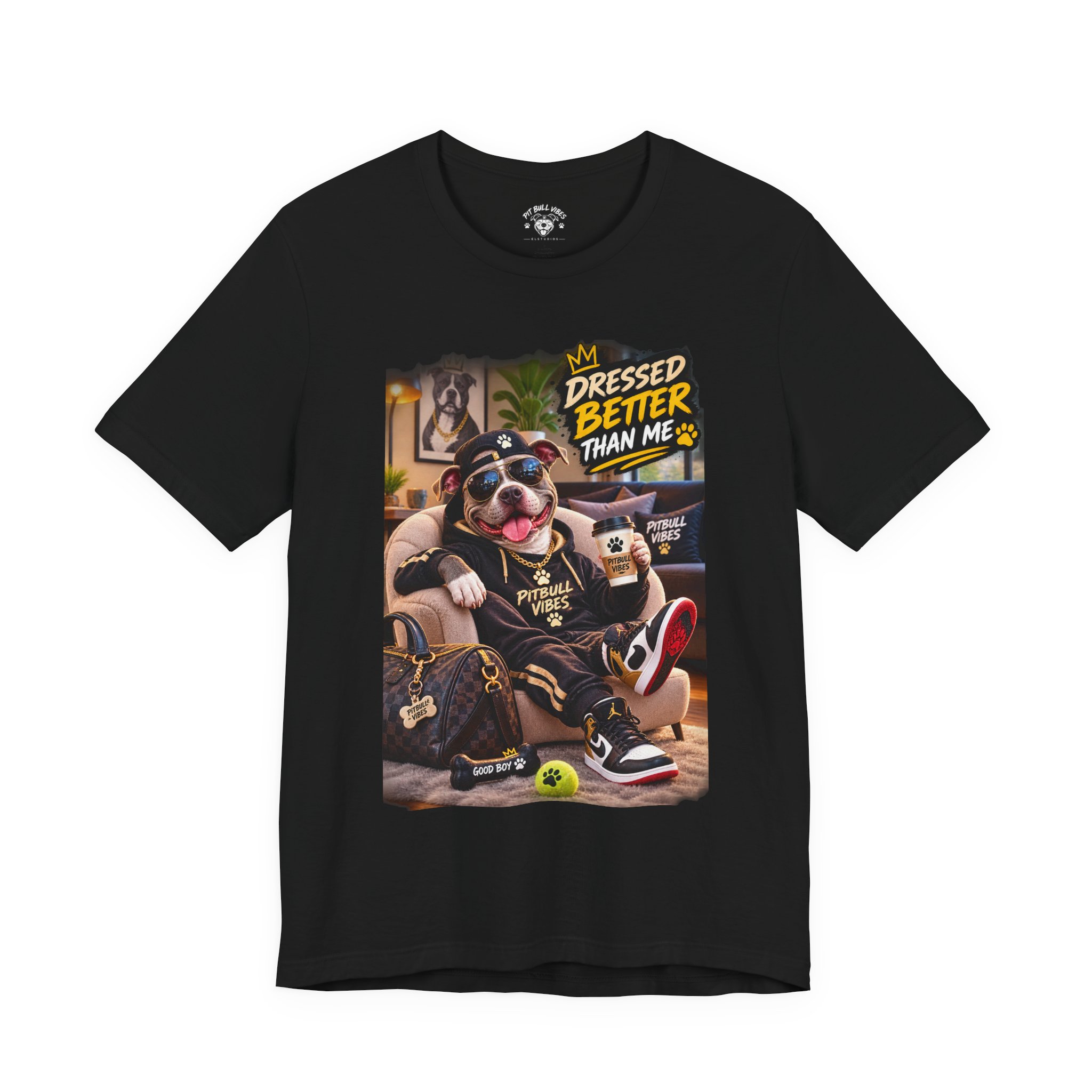 Graphic Tee - "Dressed Better Than Me" Stylish Pug Design - Image 2