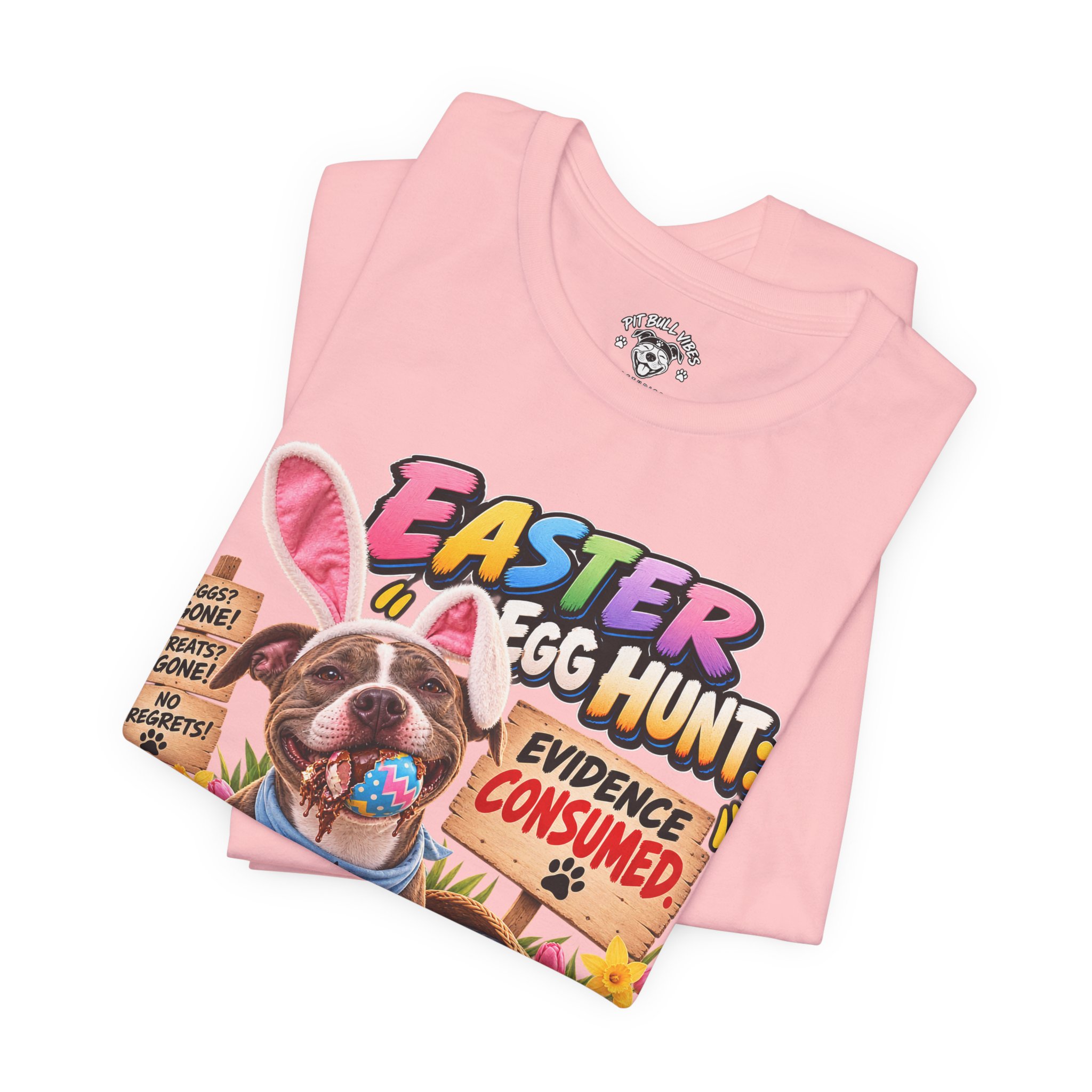 Easter Egg Hunt Dog T-Shirt — “Evidence Consumed” Cute Puppy Easter Tee - Image 35