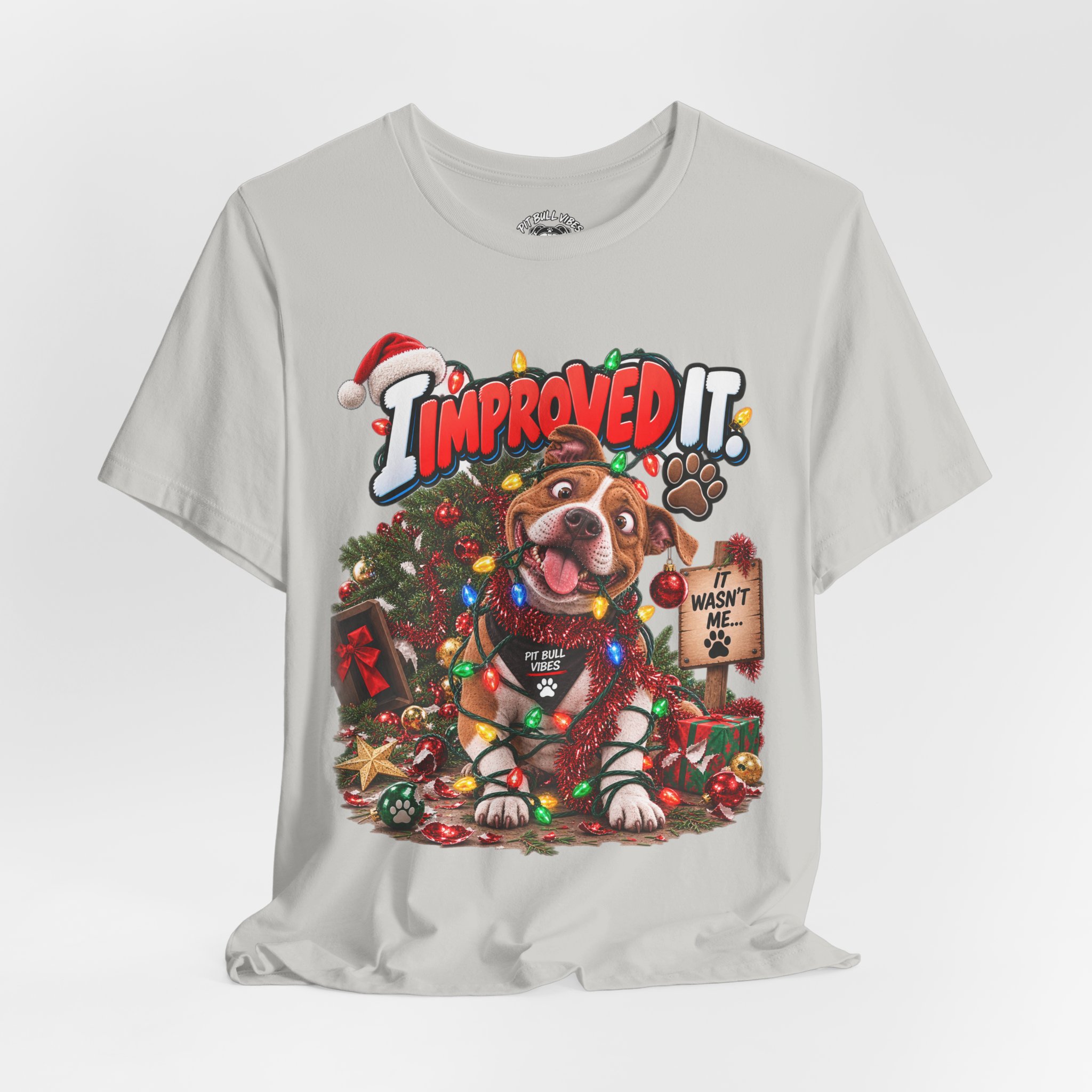 Christmas Dog T‑Shirt – "I Improved It" Funny Holiday Pet Tee - Image 20