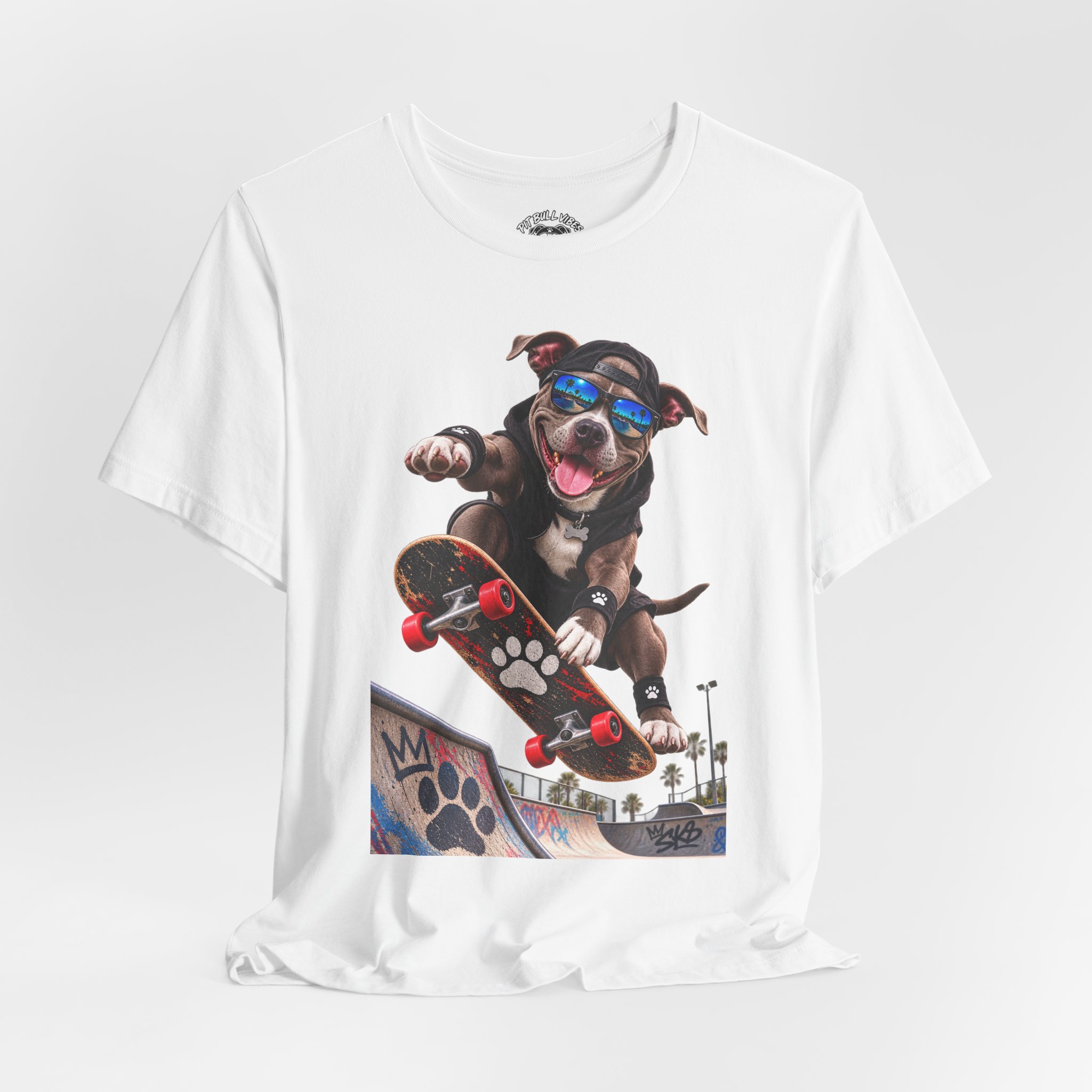 Skateboarding Dog T-Shirt | Skate Pup Graphic Tee, Sunglasses Puppy - Image 10
