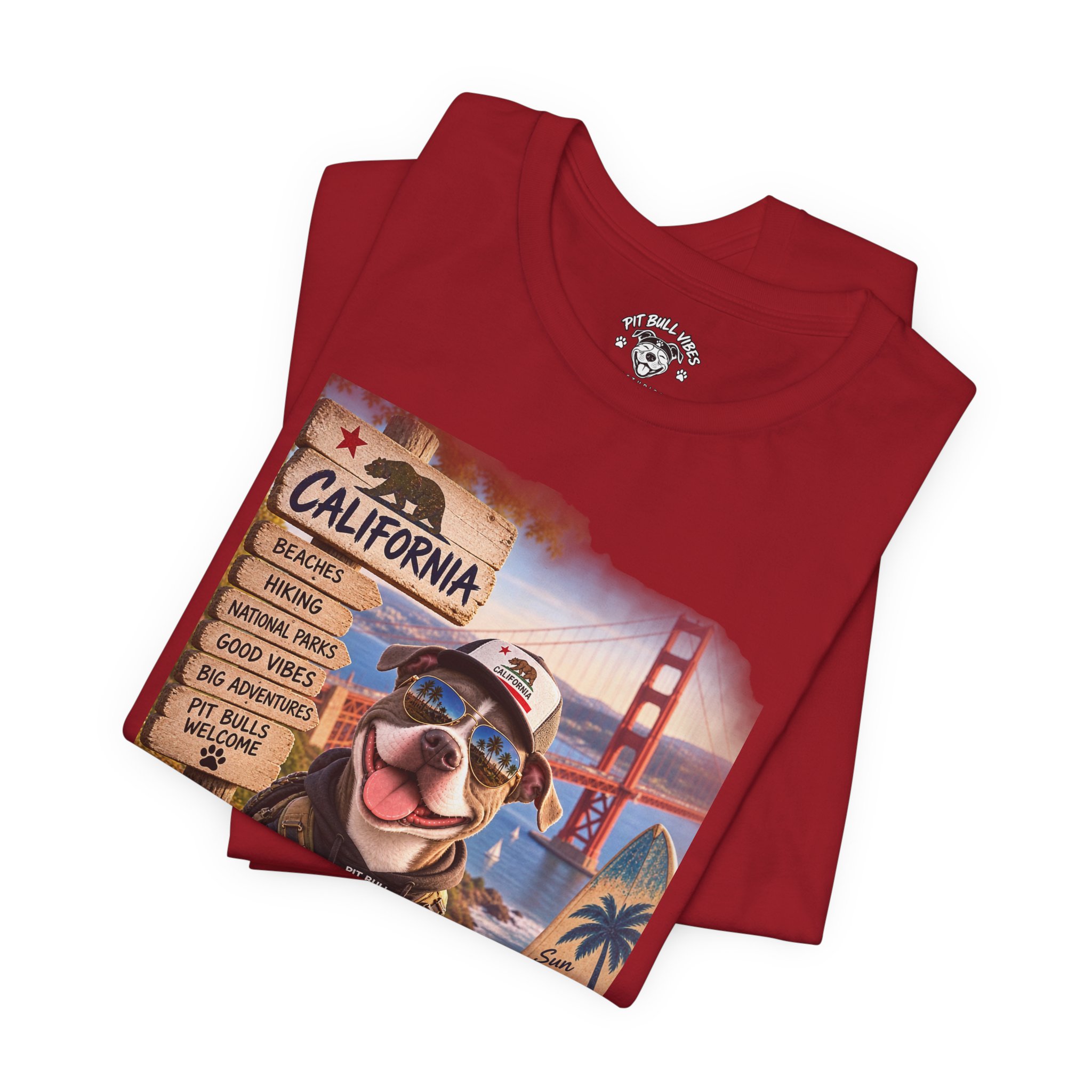 California Pup Graphic Tee — Cute Dog Golden Gate Souvenir T-Shirt - Image 39