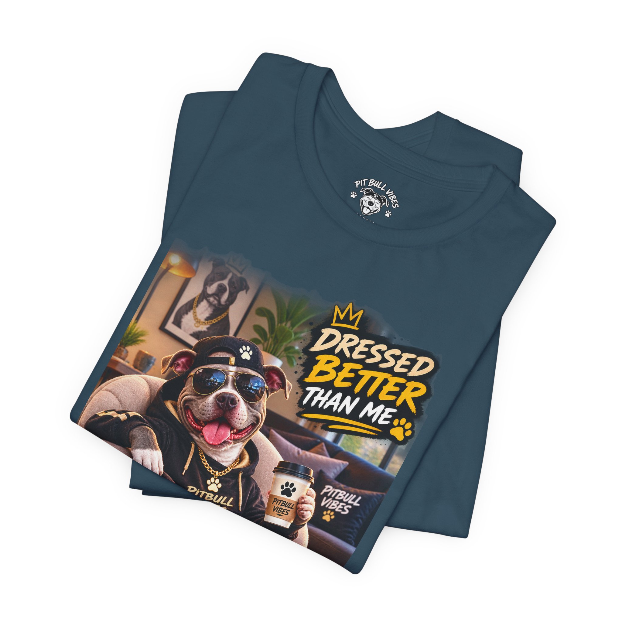 Graphic Tee - "Dressed Better Than Me" Stylish Pug Design - Image 23