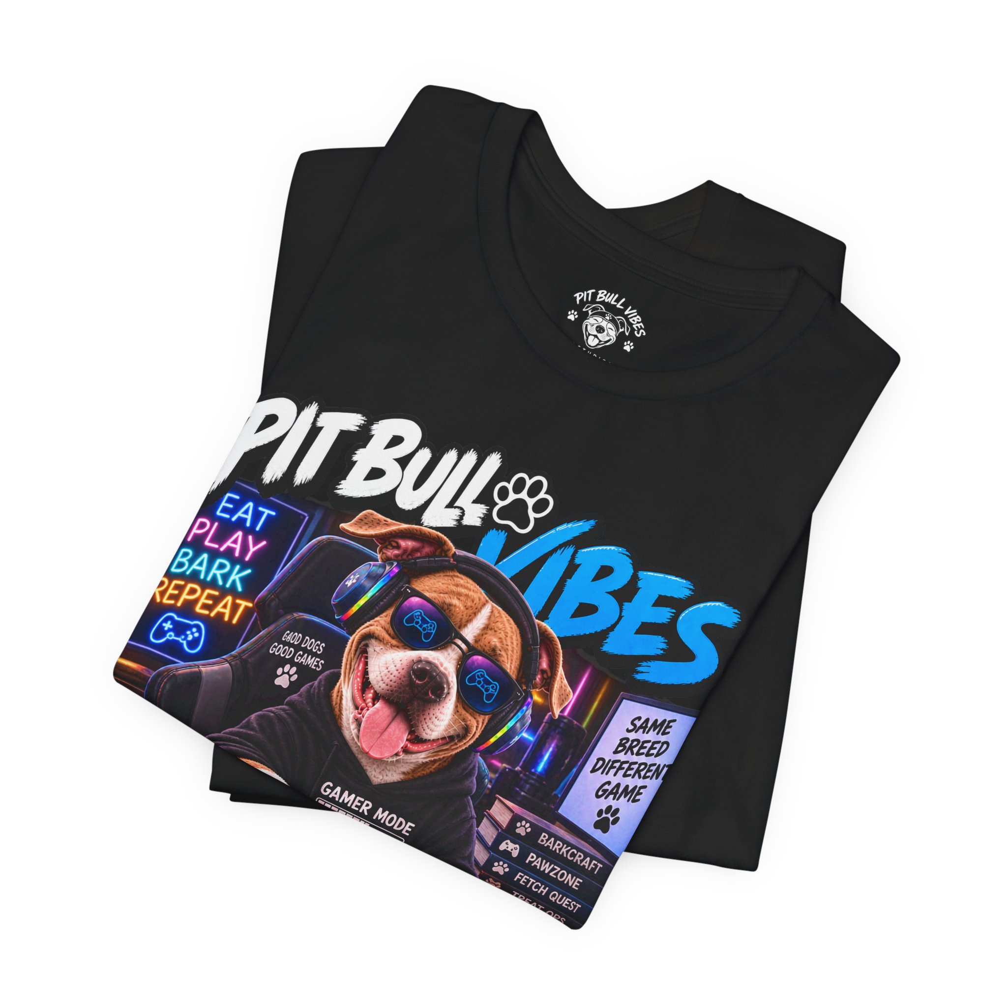 Pitbull Vibes Gamer Tee — "Life Is Better In Game Mode" - Image 4