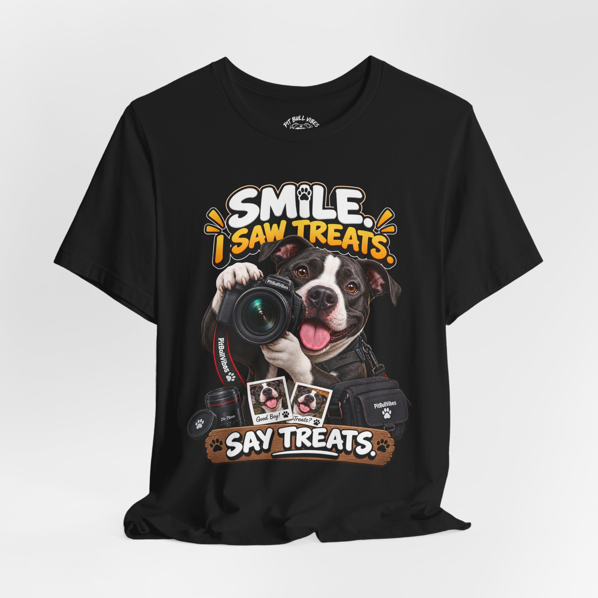 Smile, I Saw Treats! Dog Camera T-Shirt
