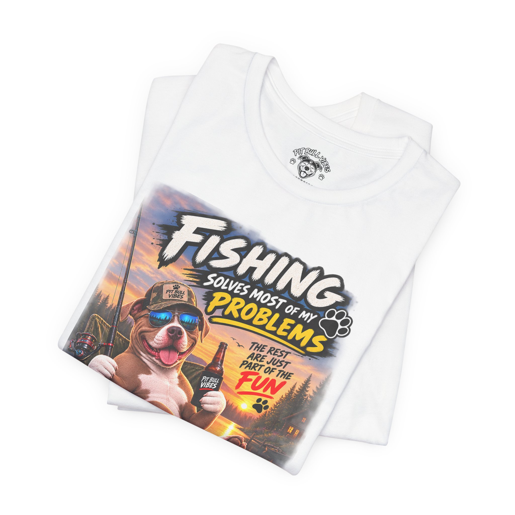 Fishing Solves Most of My Problems T-Shirt — Funny Fishing Graphic Tee - Image 16
