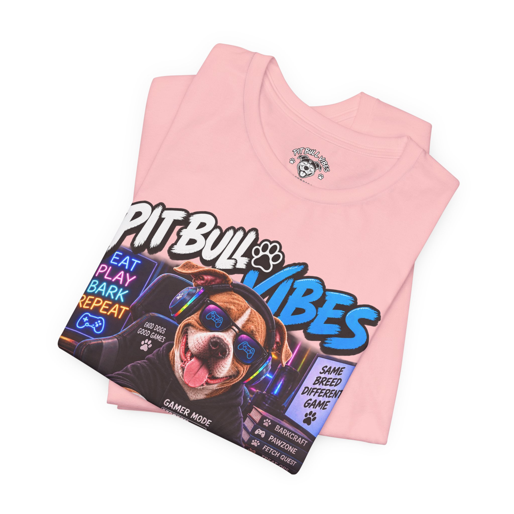 Pitbull Vibes Gamer Tee — "Life Is Better In Game Mode" - Image 35