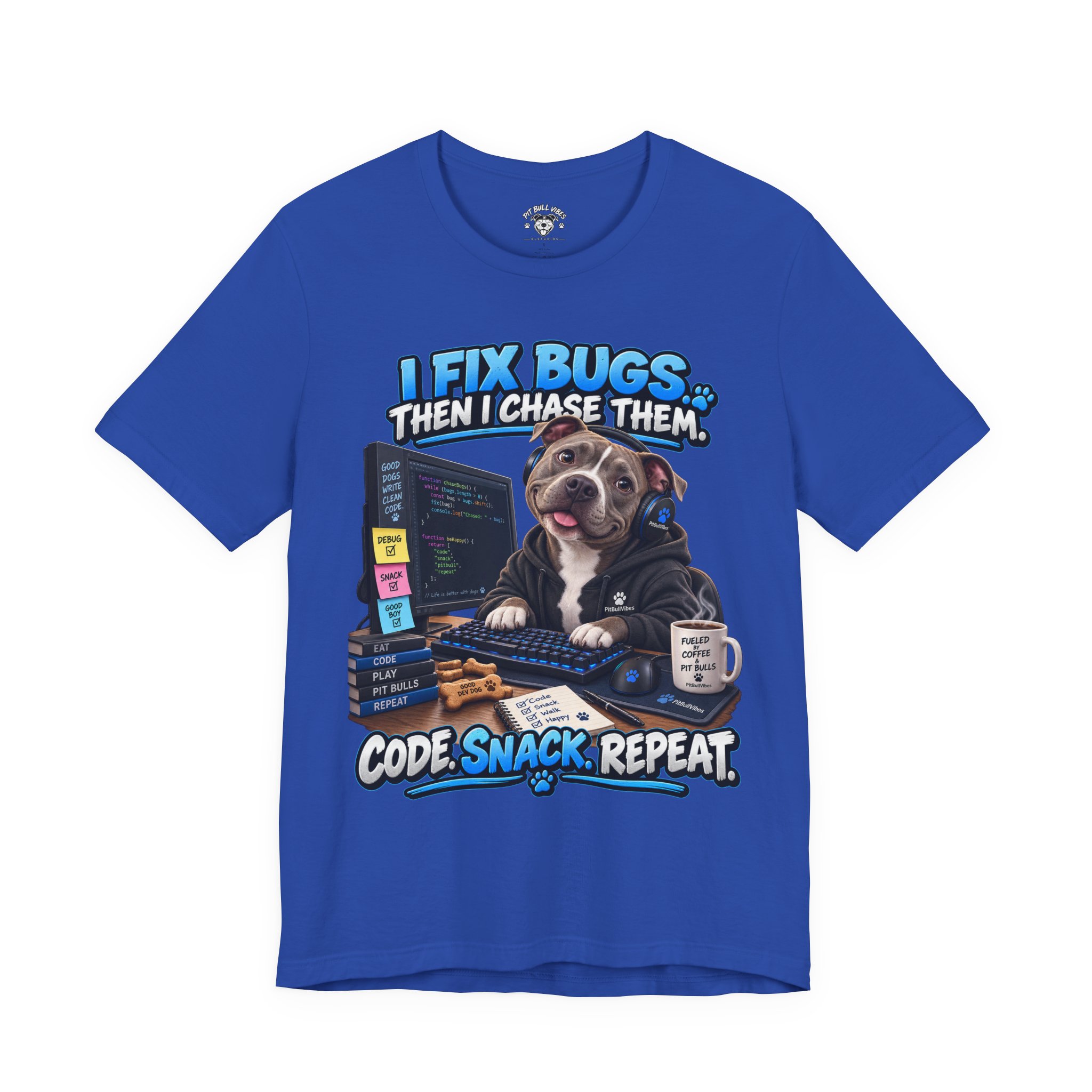 Bug-Fixing Coder Tee — "I Fix Bugs Then I Chase Them" Cute Dog Programmer T-Shirt - Image 2