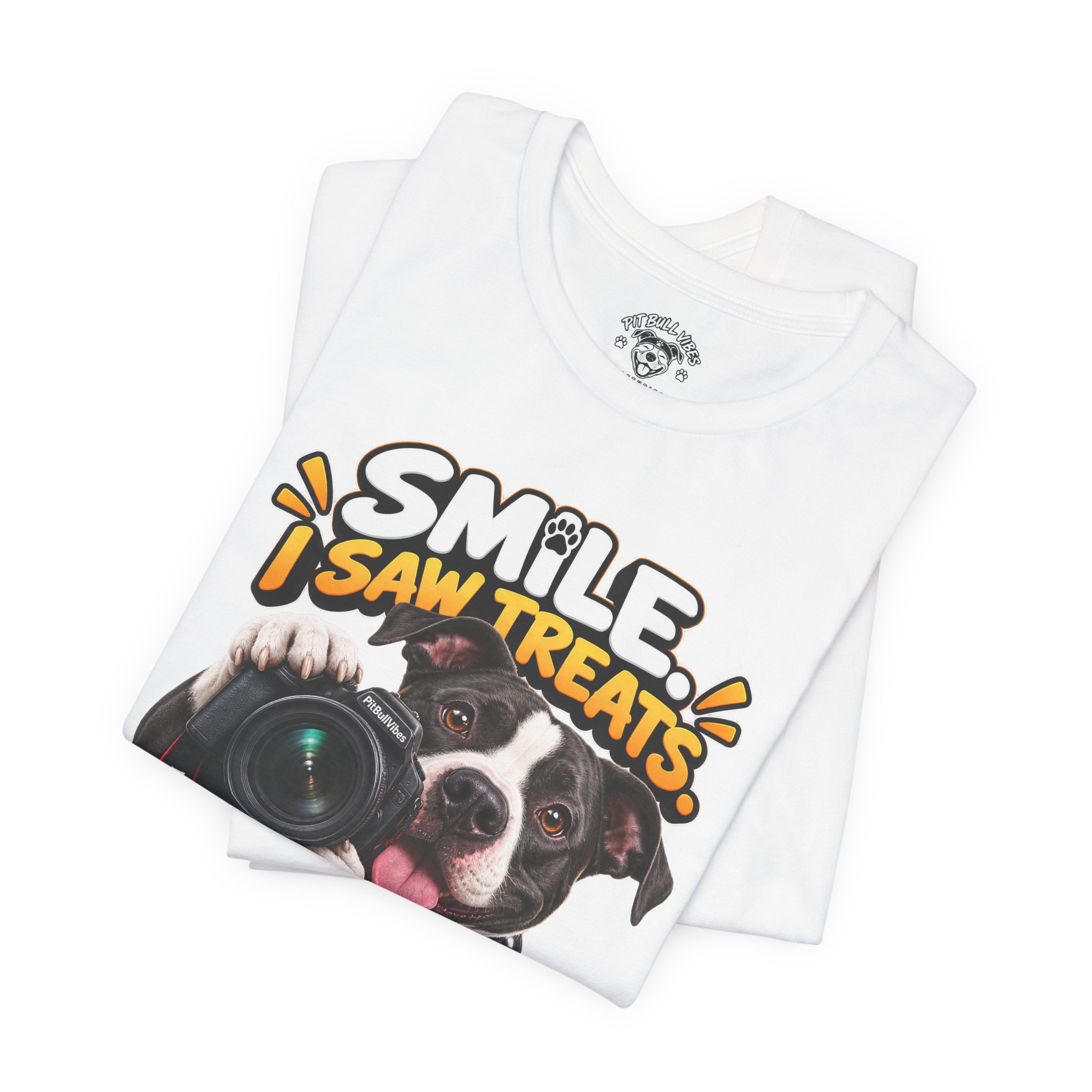 Smile, I Saw Treats! Dog Camera T-Shirt - Image 7