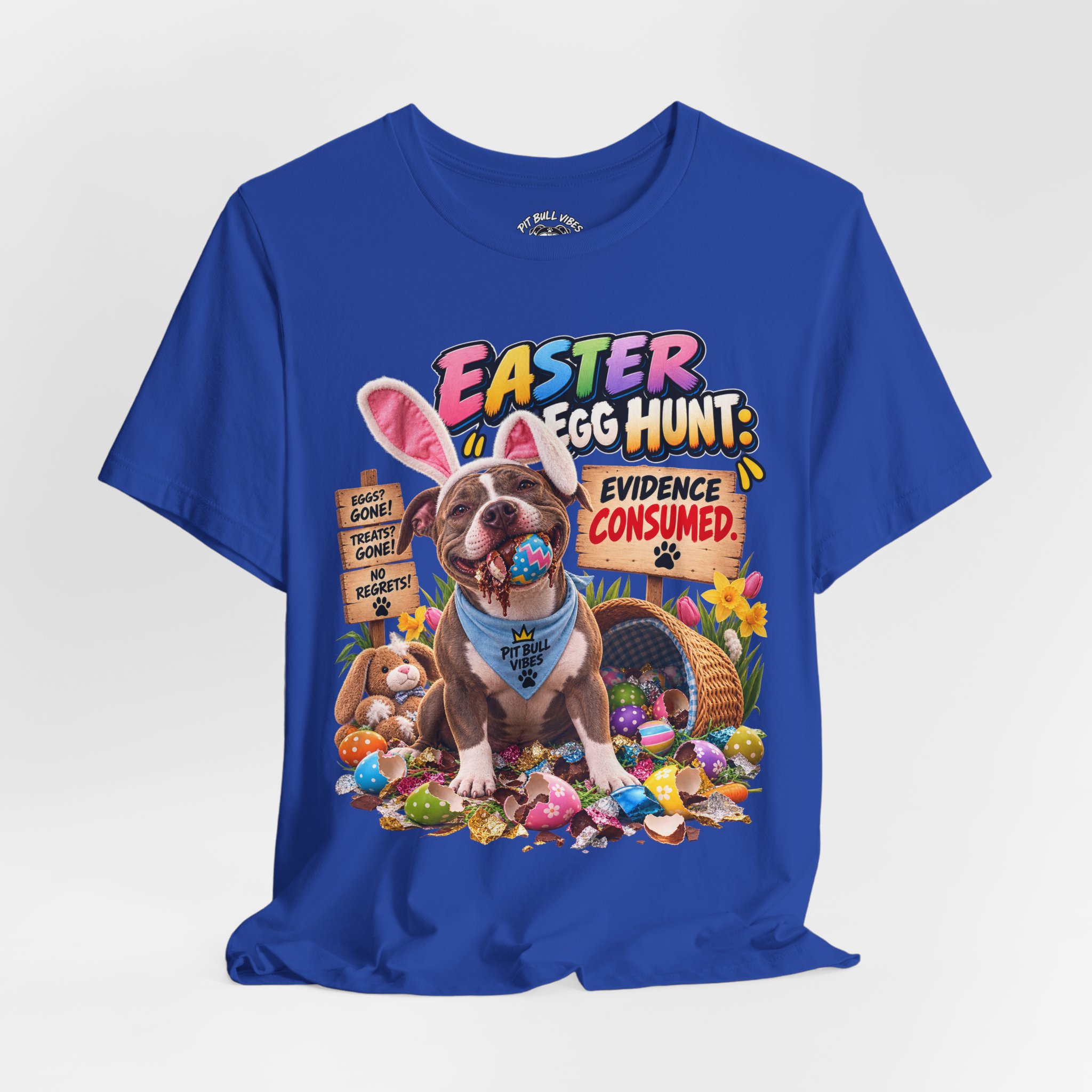 Easter Egg Hunt Dog T-Shirt — “Evidence Consumed” Cute Puppy Easter Tee - Image 24