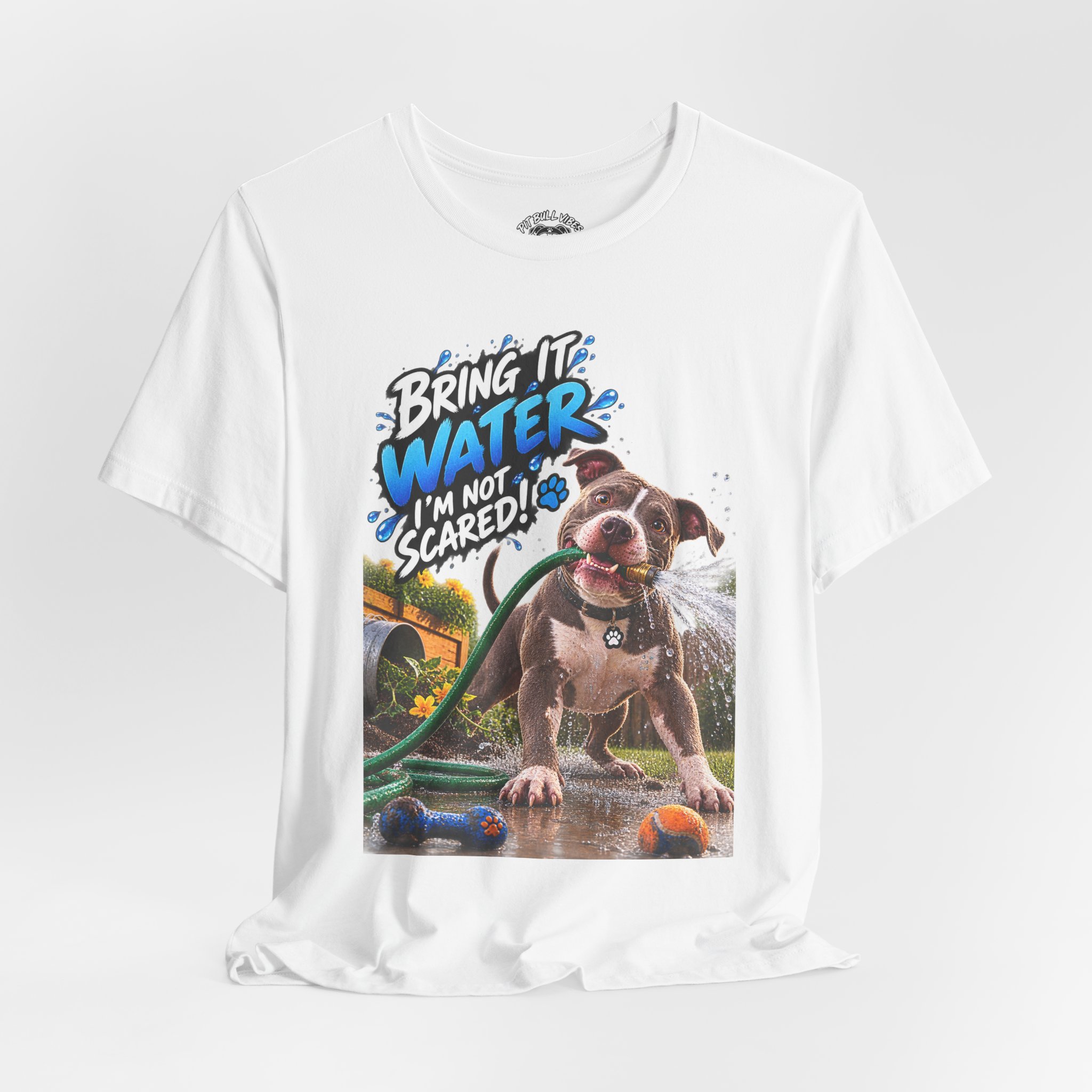 Bring It, Water! Dog Graphic Tee — "Bring It: Water I'm Not Scared" Shirt - Image 12