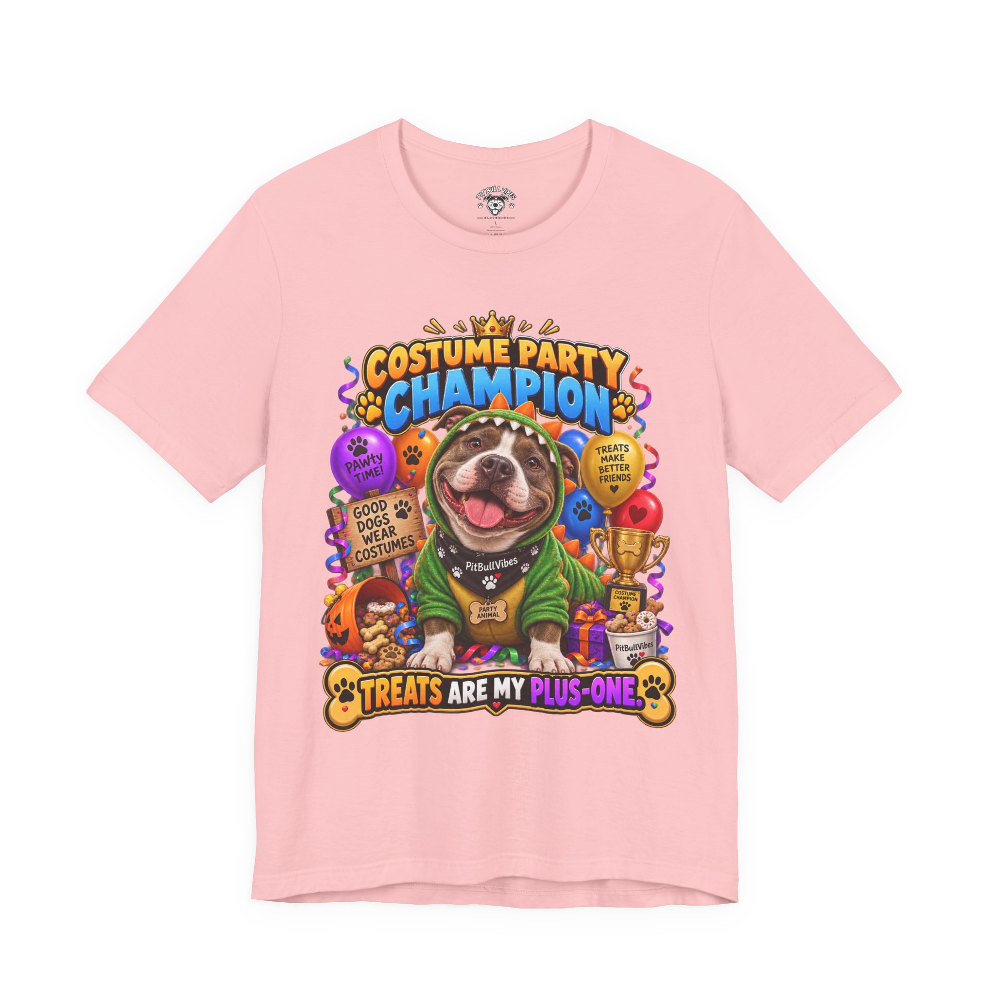Costume Party Champion Dog T-Shirt — "Treats Are My Plus-One" - Image 33