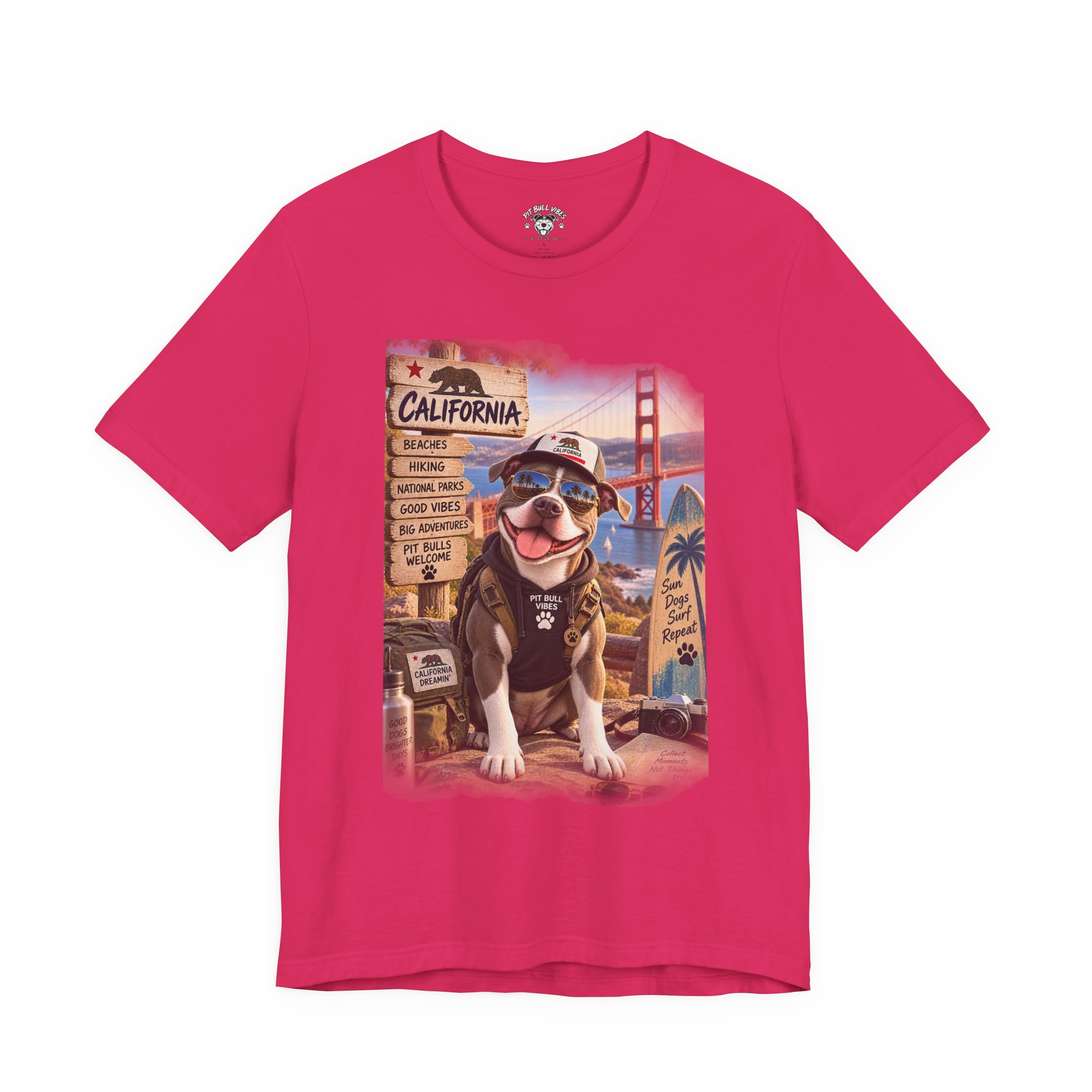 California Pup Graphic Tee — Cute Dog Golden Gate Souvenir T-Shirt - Image 25