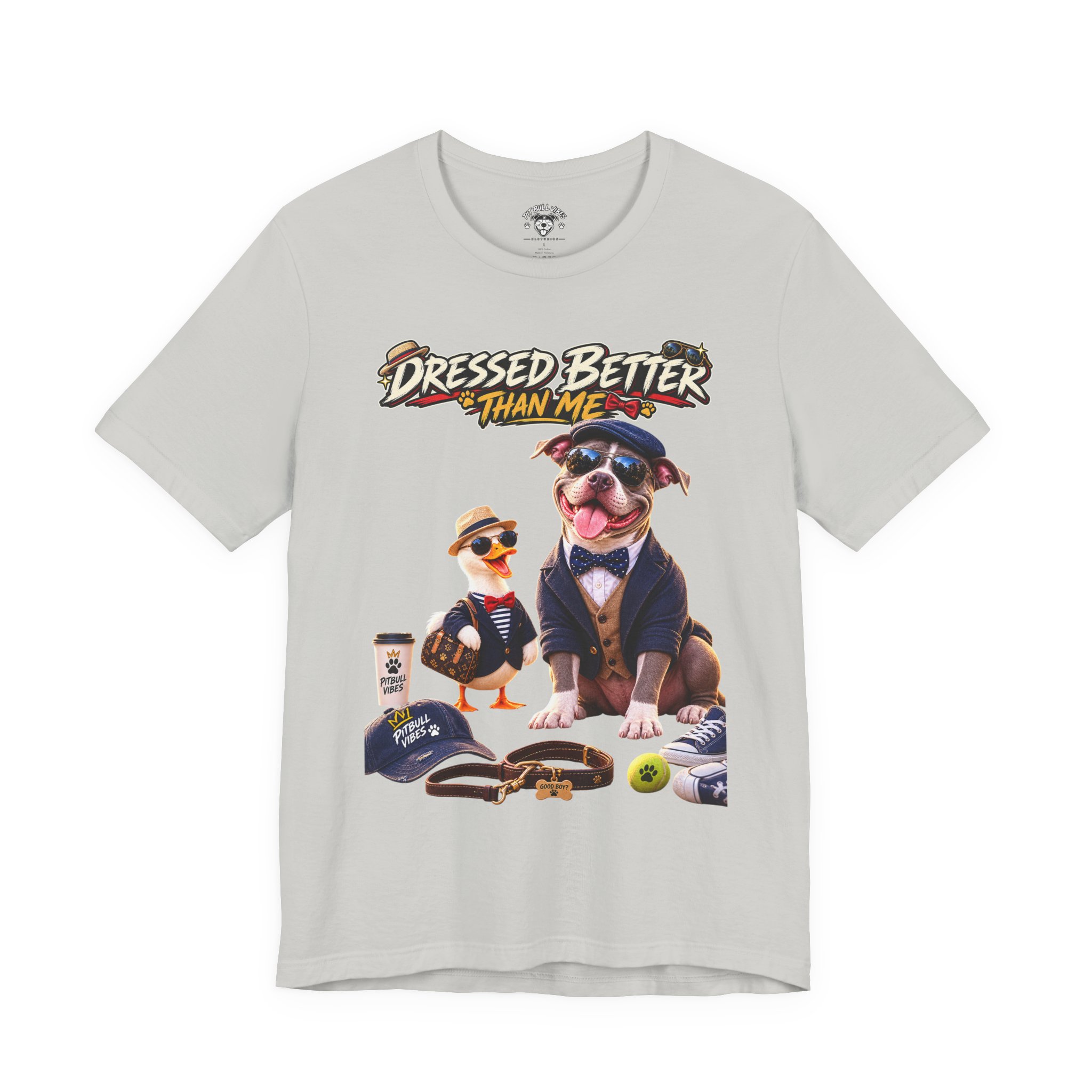 Graphic Tee - "Dressed Better Than Me" Funny Dog & Duck Outfit Design - Image 17