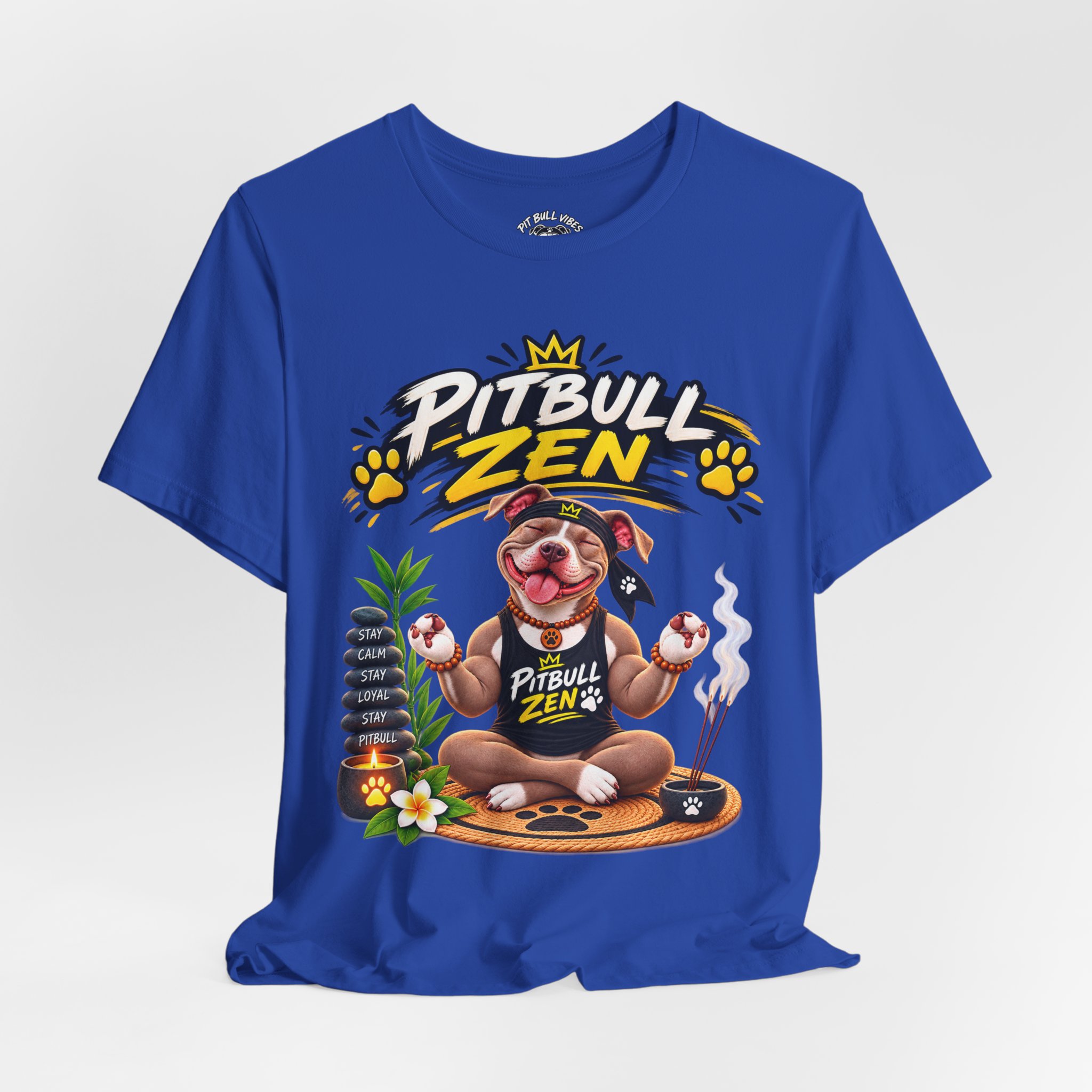 Pitbull Zen T-Shirt - Cute Meditating Pitbull Graphic Tee - Image 20