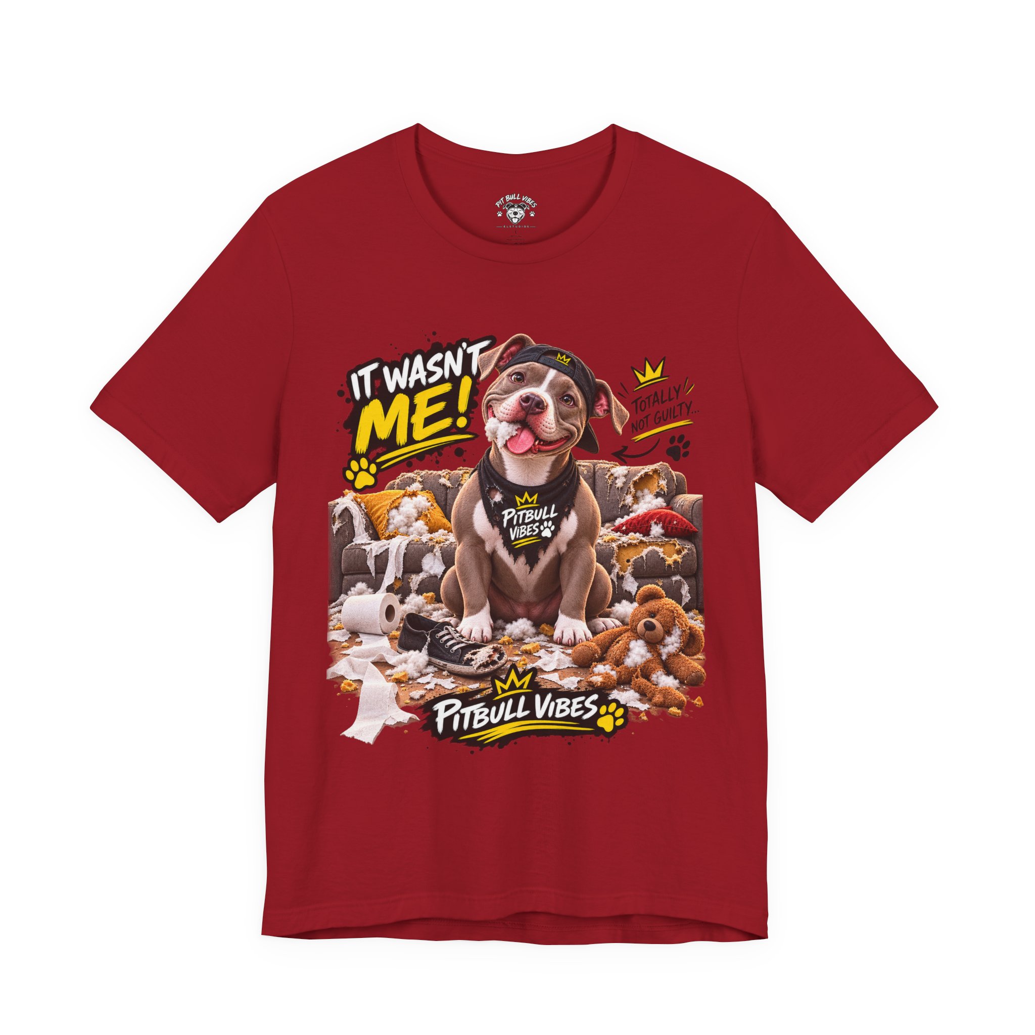 Pitbull Vibes T-Shirt – "It Wasn't Me" Cute Puppy Graphic Tee - Image 37