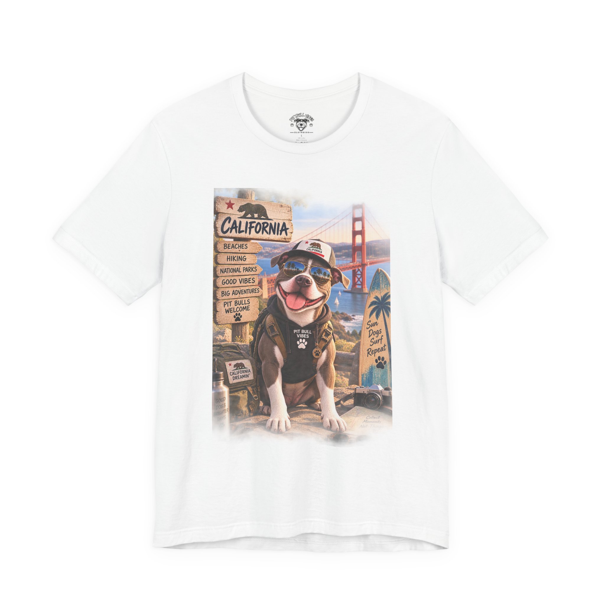 California Pup Graphic Tee — Cute Dog Golden Gate Souvenir T-Shirt - Image 5
