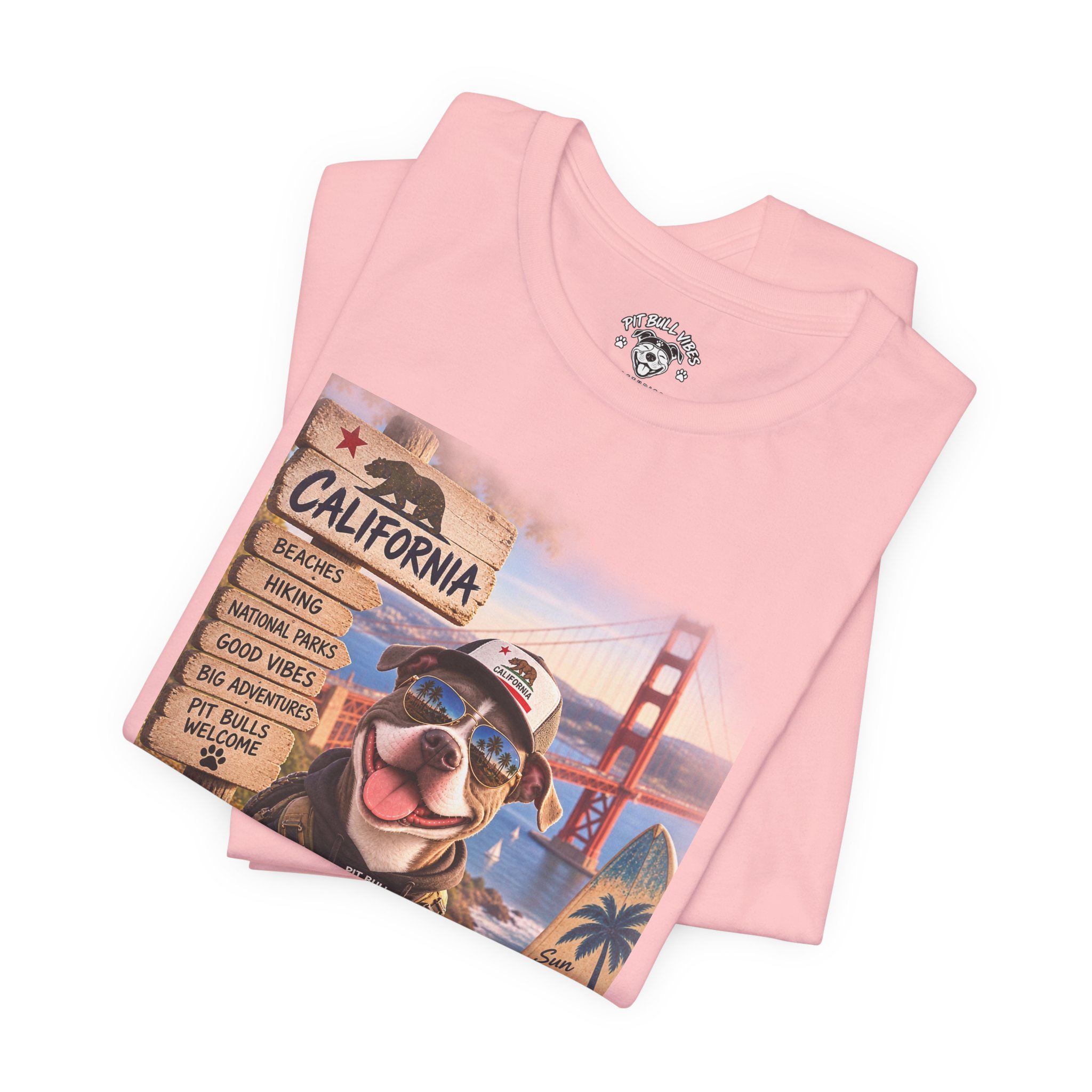 California Pup Graphic Tee — Cute Dog Golden Gate Souvenir T-Shirt - Image 35