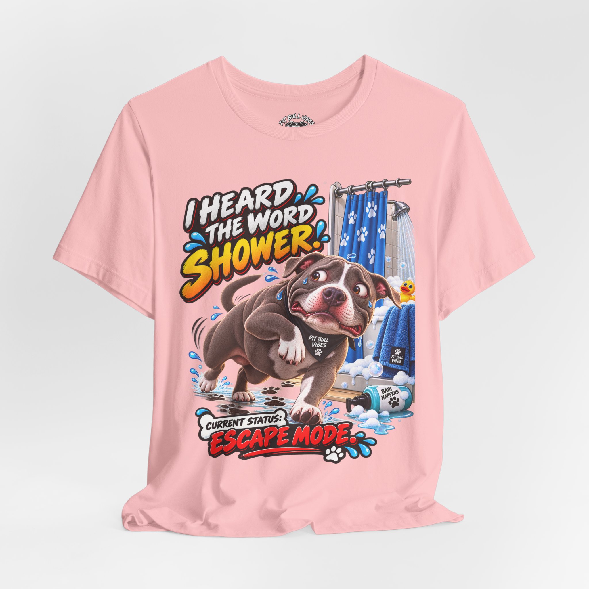 Funny Dog T‑Shirt — "I Heard the Word Shower" Escape Mode Graphic Tee - Image 36