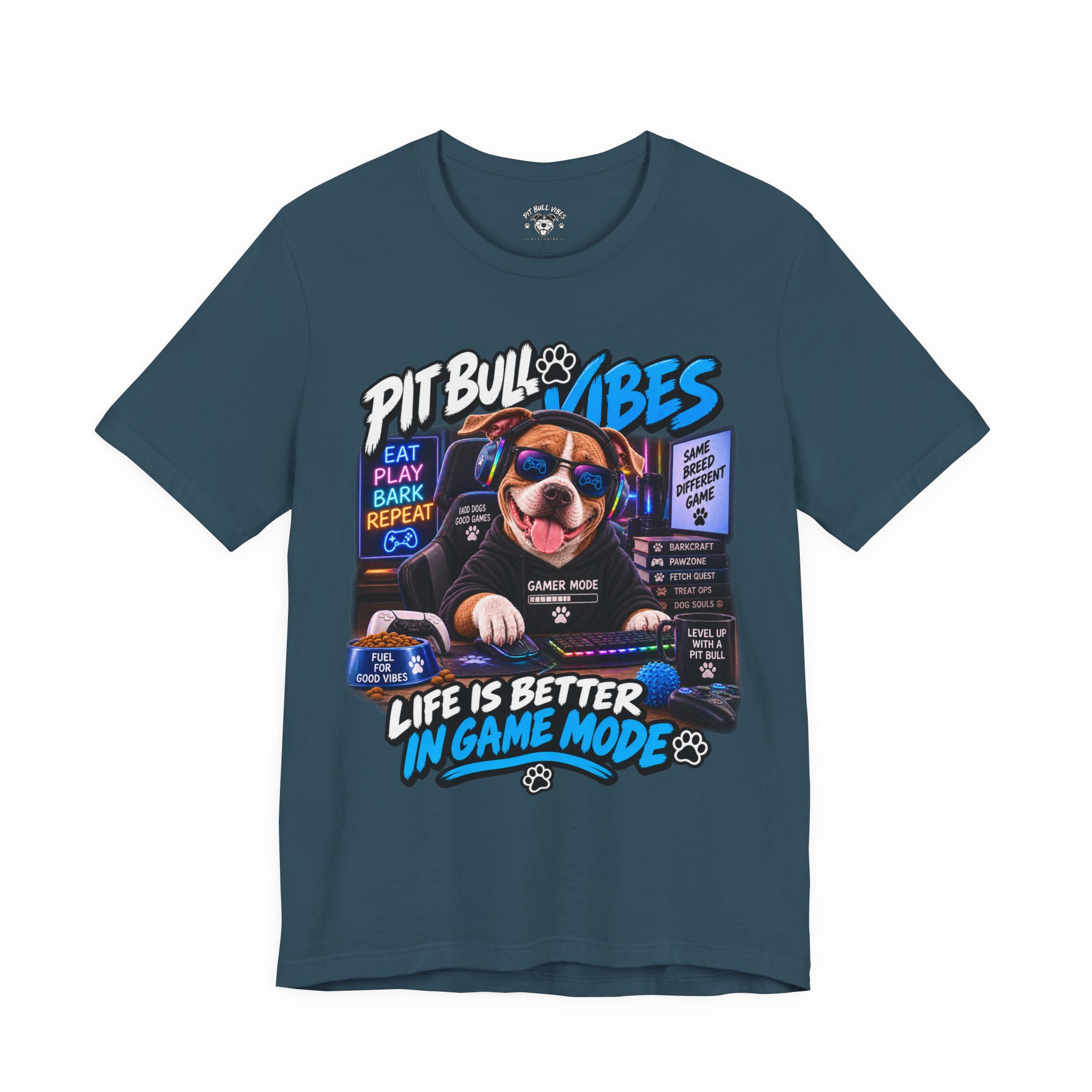 Pitbull Vibes Gamer Tee — "Life Is Better In Game Mode" - Image 21